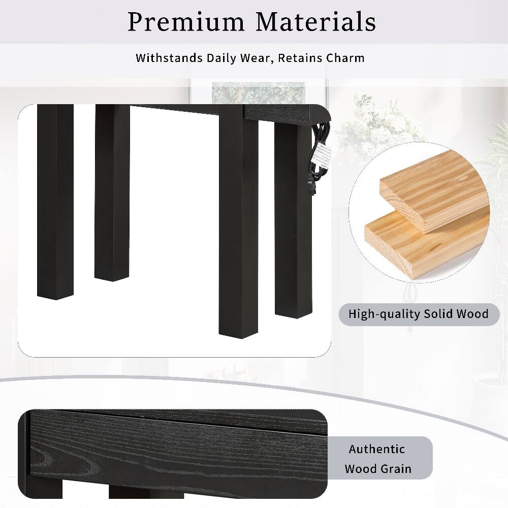 Premium Materials  
Withstands Daily Wear, Retains Charm  
High-quality Solid Wood  
Authentic Wood Grain