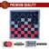 Premium Quality Chess Set - 100% Polyester - 24 Giant Checkers - 12 Red - 12 Black - Solid Wood
