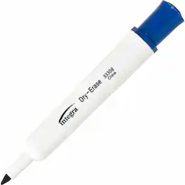 Integra - Chisel Point Dry erase Markers Chisel Bold Marker Point Blue Ink Fiber Tip Writing 12 / Box
