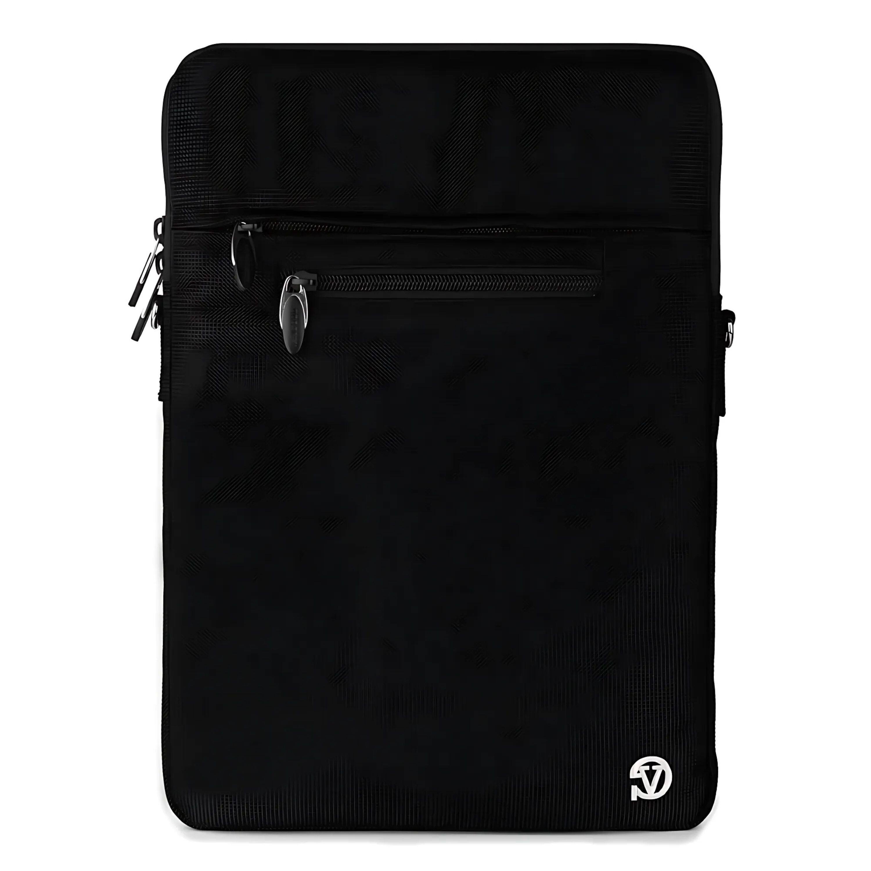 Front. Kitcheniva - Vertical Tablet Sleeve Case Shoulder Bag 13" - Black.