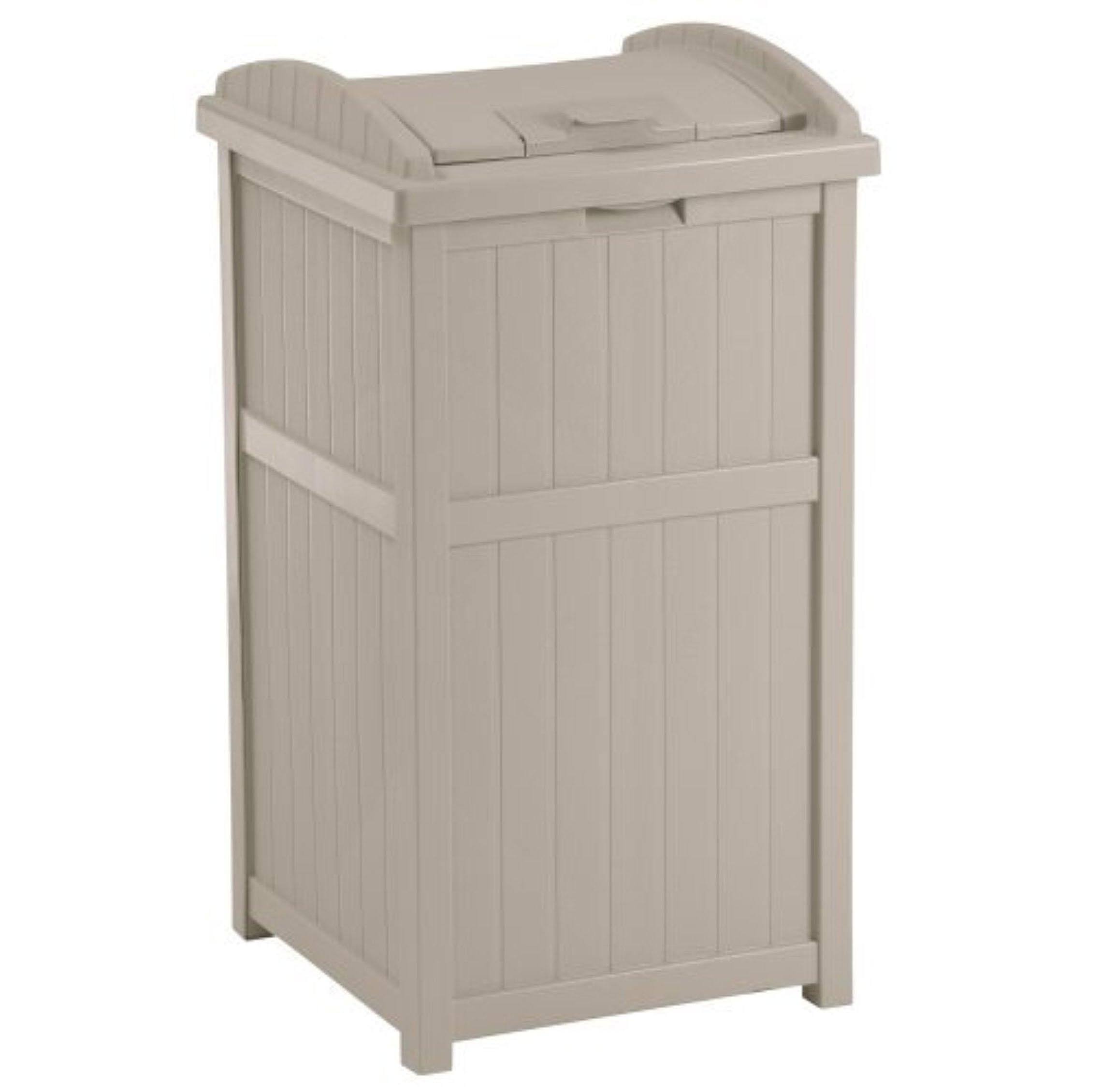 Alt View 1. Suncast - Suncast Trash Hideaway 33 Gallon Resin Outdoor Garbage Container, Taupe (6 Pack) - Taupe.