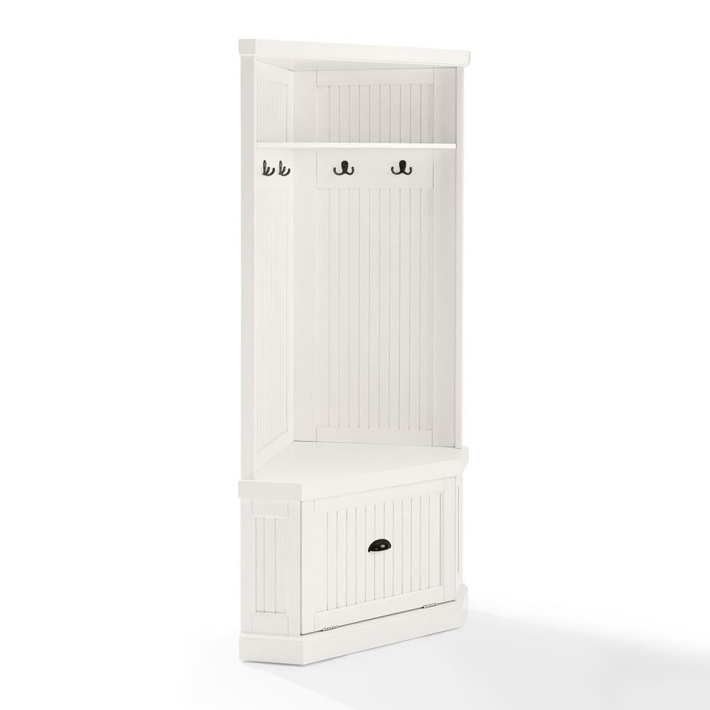 Alt View 1. Crosley Furniture - Seaside Corner Hall Tree - White.