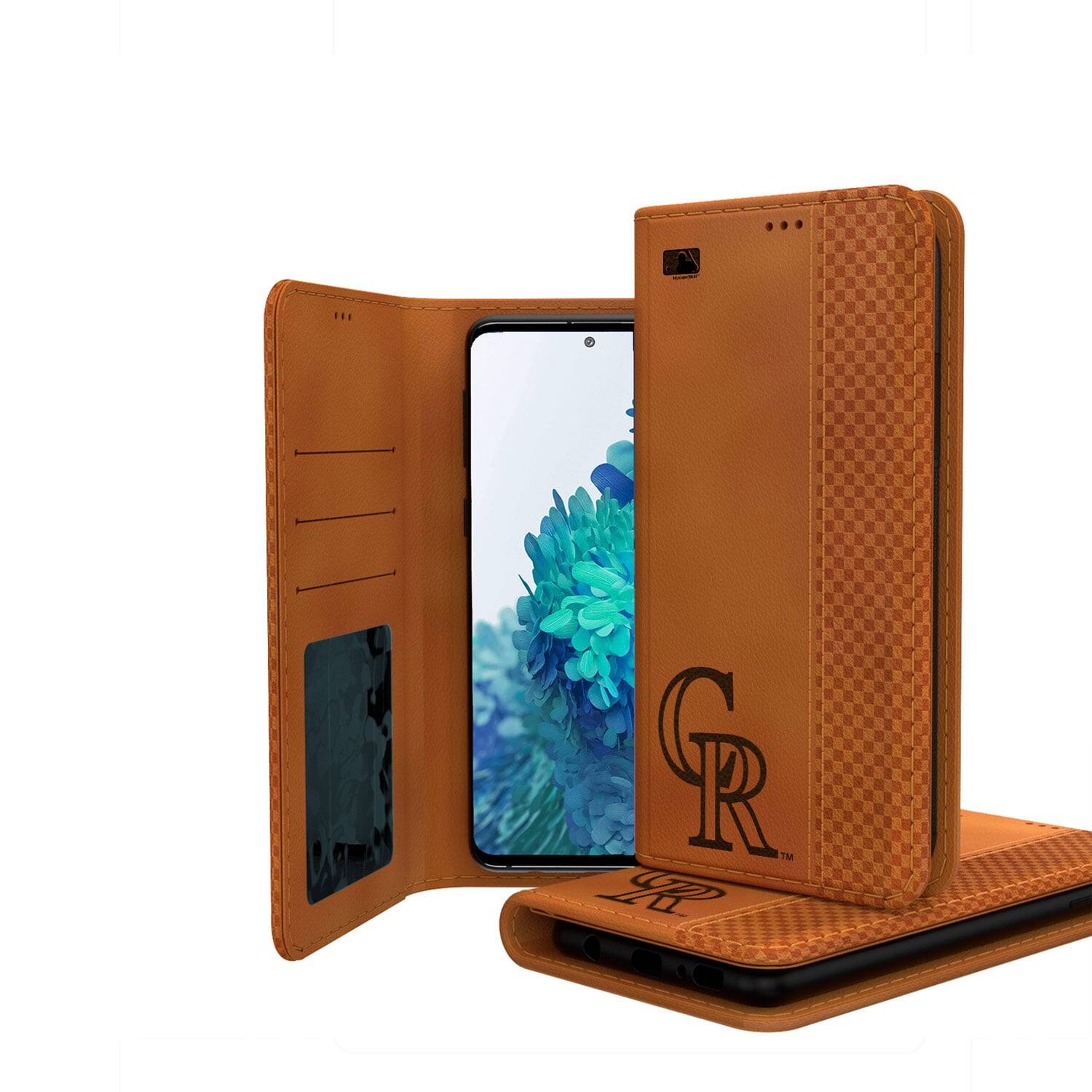 Alt View 2. Keyscaper - Colorado Rockies Galaxy Burn Design Folio Case - S22 Plus - Multicolor.