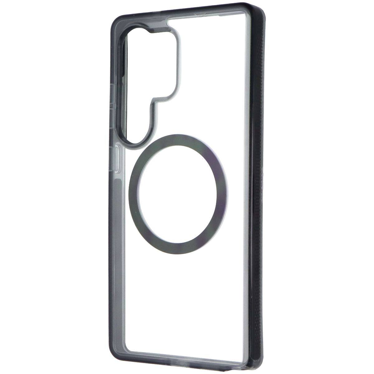 Front. ZAGG - ZAGG Santa Cruz Snap Case for Galaxy S25 Ultra - Black / Clear - Clear.