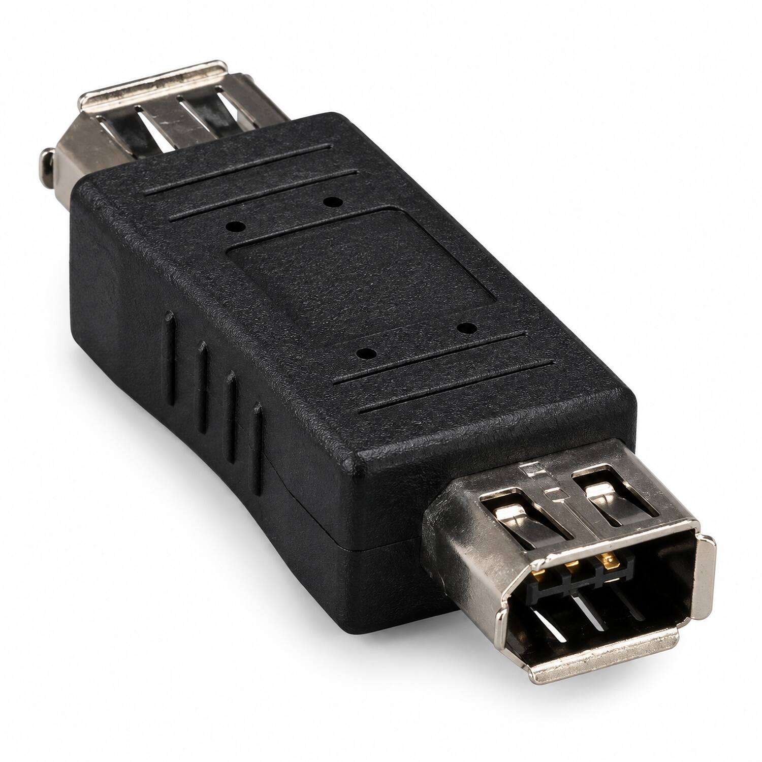 Front. Sanoxy - IEEE 1394a FireWire 6-Pin Female to 6-Pin Female Adapter – Connector Extender for FireWire Cables - Black.