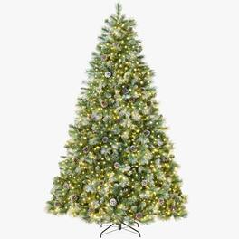 Best Choice Products - 12ft Pre-Lit Scotch Pine Christmas Tree w/ 3,630 Branch Tips, 900 2-in-1 LED Lights - Frosted