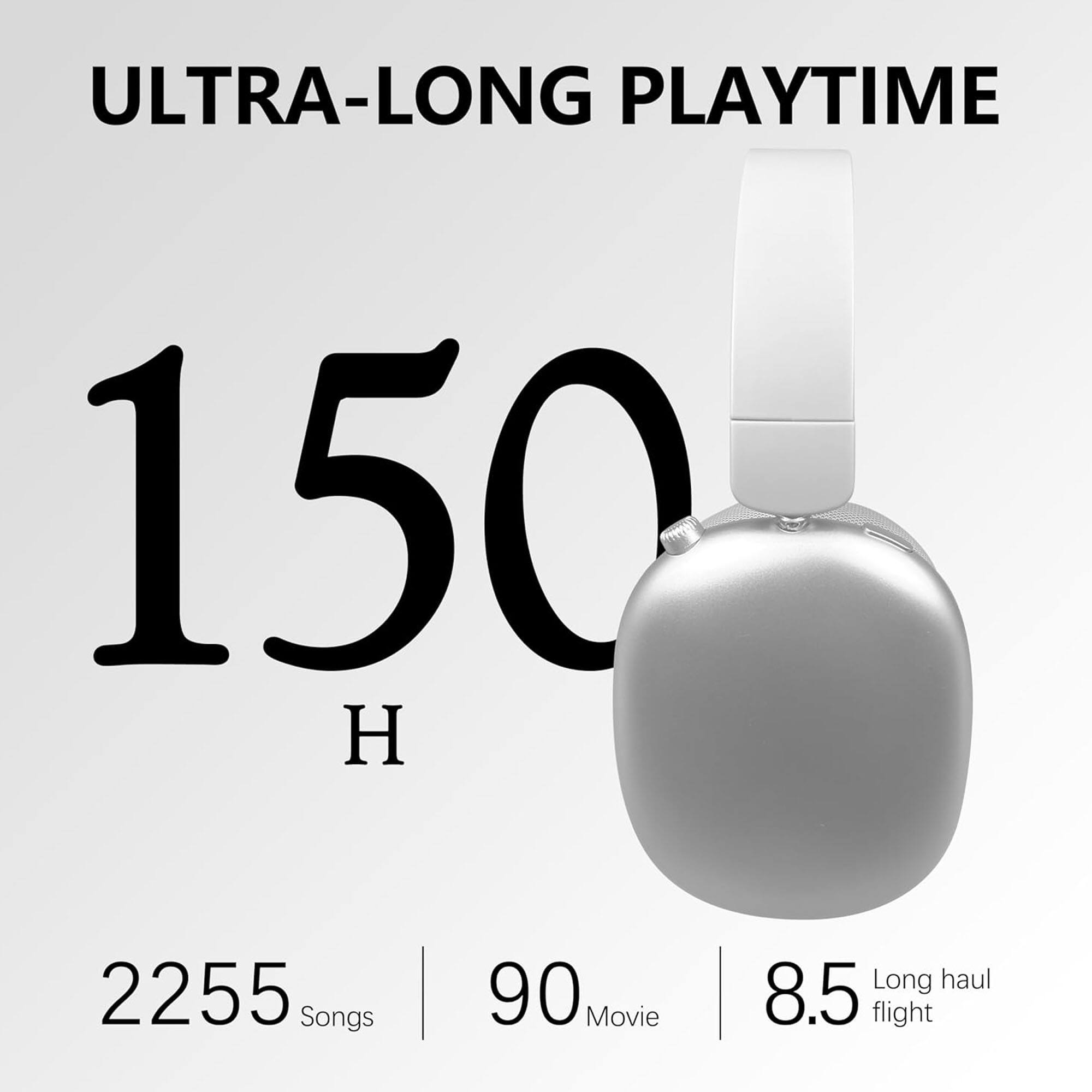 ULTRA-LONG PLAYTIME  
150 H  
2255 Songs | 90 Movie | 8.5 Long haul flight