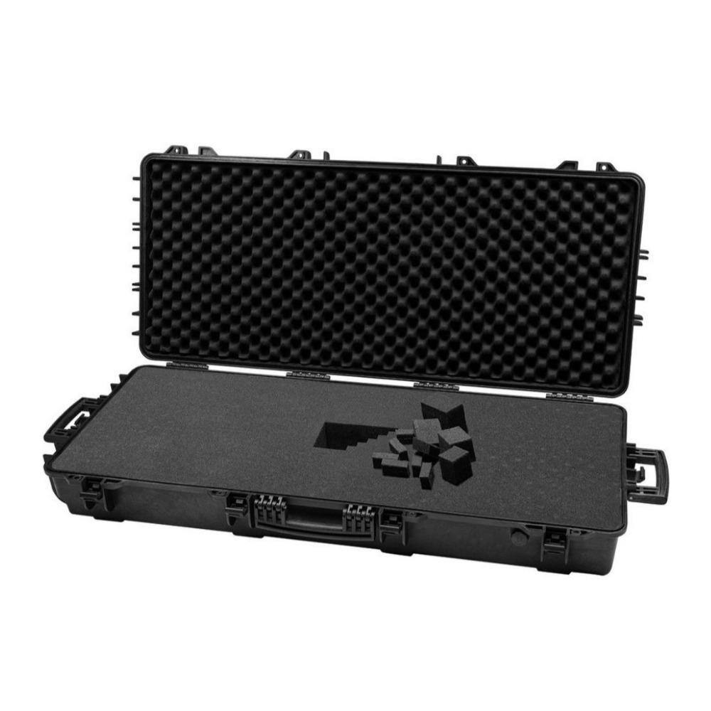 Angle. Westcott - Westcott 4418 Black Rolling Hard Case with Pick and Pluck Foam Insert.