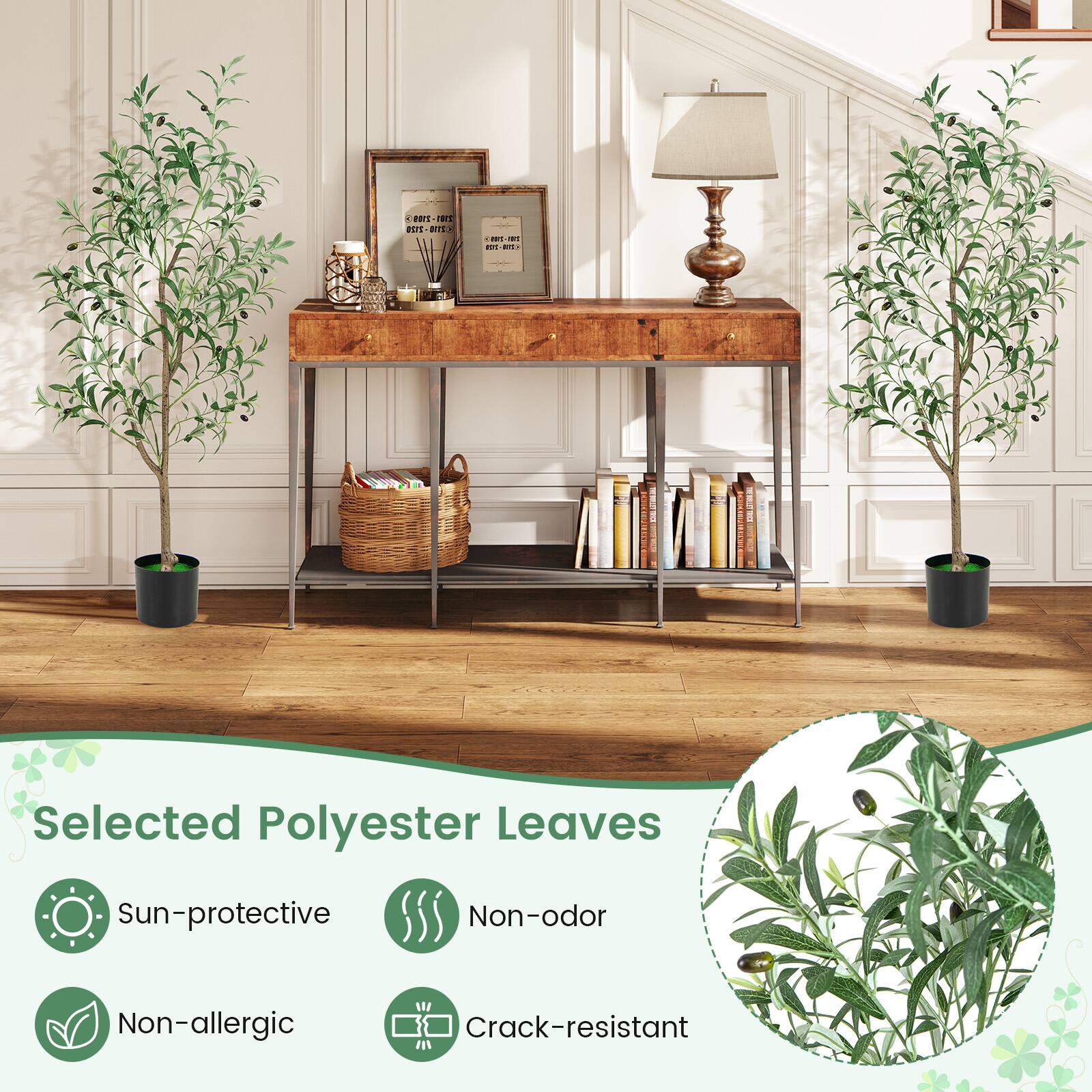 Selected Polyester Leaves

- Sun-protective
- Non-odor
- Non-allergic
- Crack-resistant