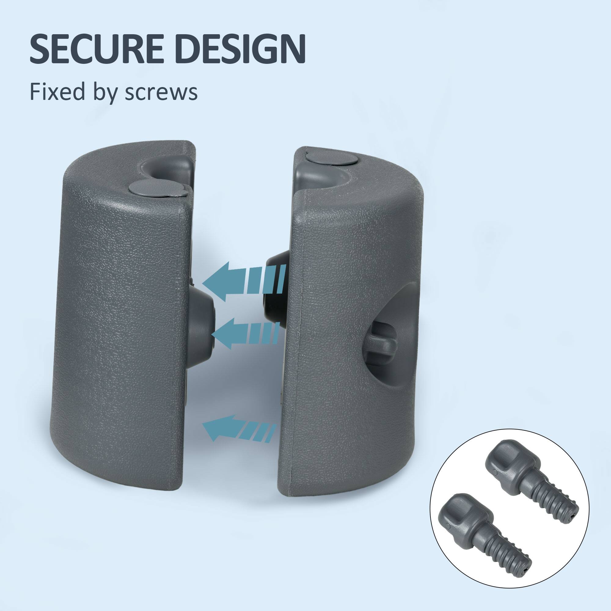 SECURE DESIGN
Fixed by screws