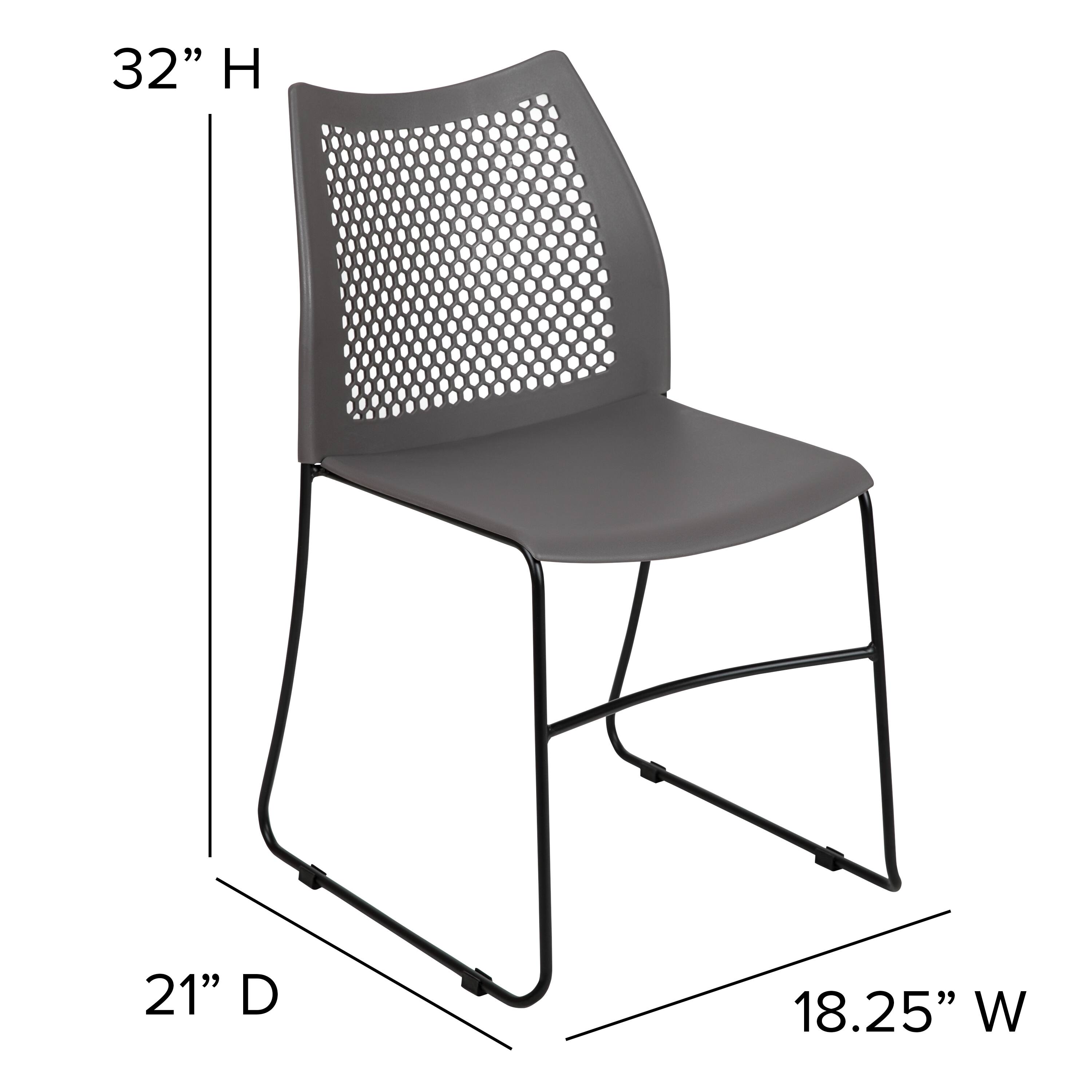 32" H  
21" D  
18.25" W