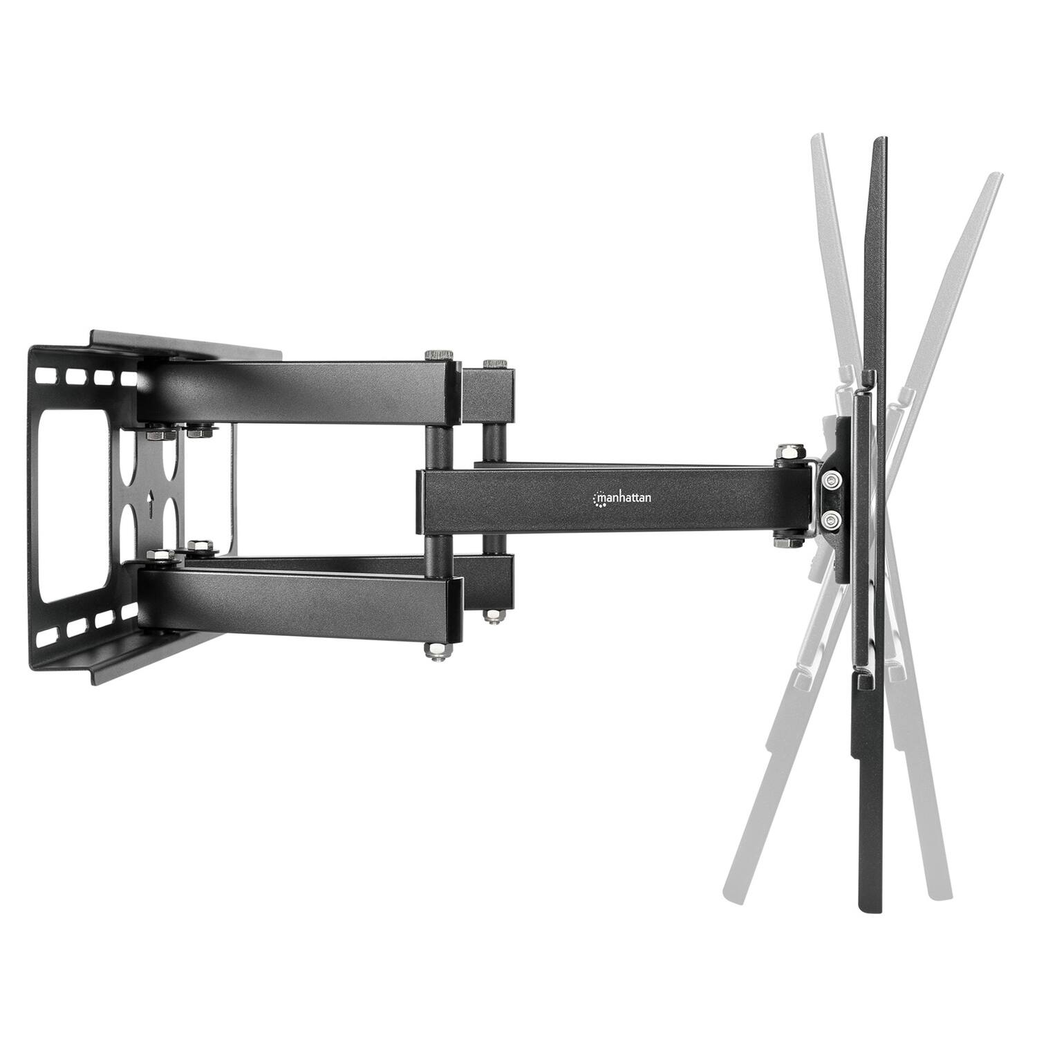 Alt View 7. Manhattan - Full-Motion TV Wall Mount for 37" to 86" TVs, 600 x 400 Max VESA, Holds up to 110 Lbs, Outdoor - Black.