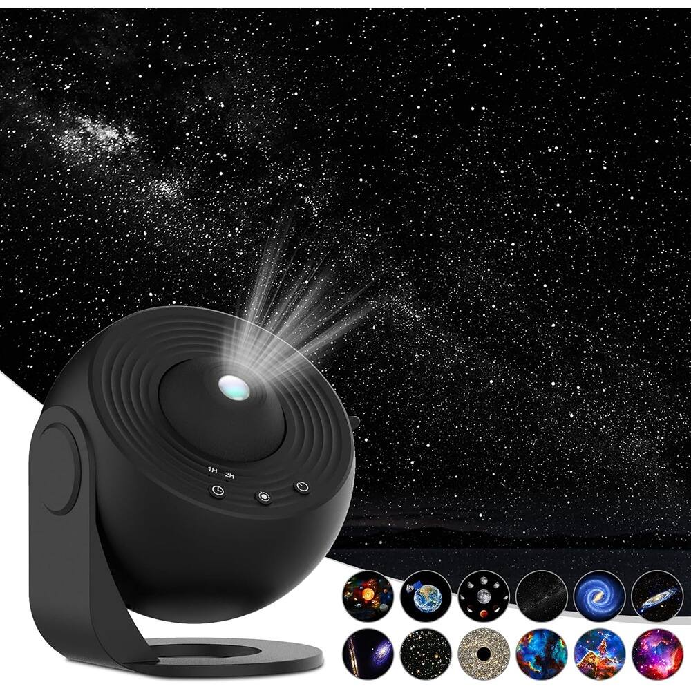 ACJPR - Galaxy Projector with HD Image, Star Night Light for Bedroom, Large Projection, 13 Replaceable Galaxy Discs for Kids