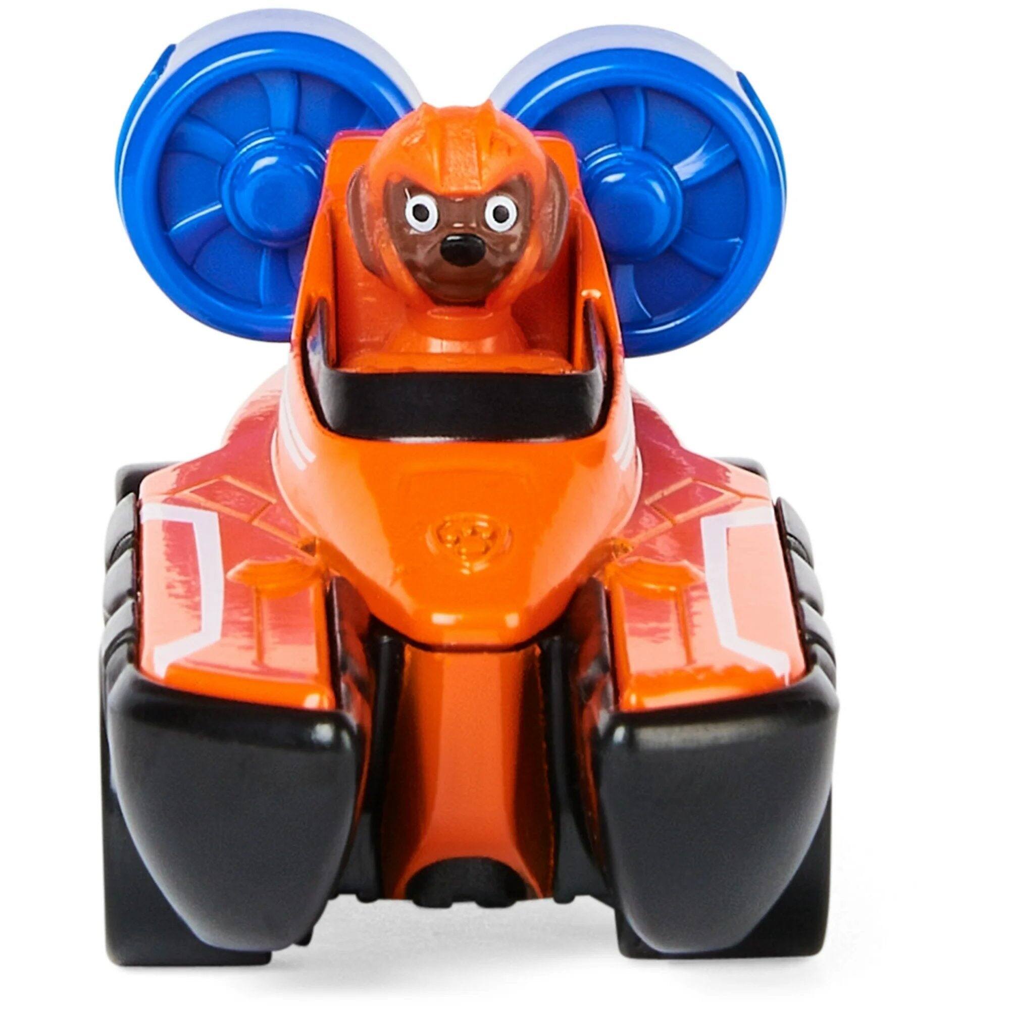 Left. Paw Patrol - PAW Patrol True Metal Aqua Pups Zuma 1:55 Die-Cast Vehicle with Working Wheels for Ages 3+ - Orange.