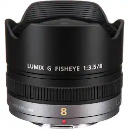 Bundle - Panasonic - LUMIX G Fisheye 8mm f/3.5 Lens for Micro Four Thirds - Open Box