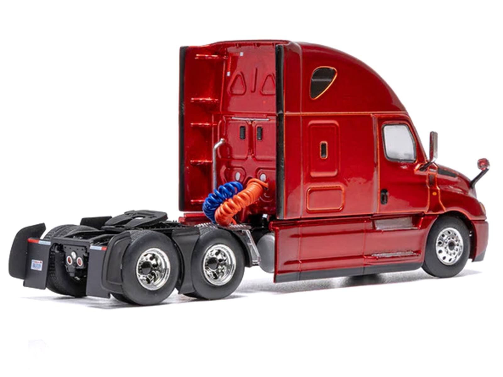 Left. IXO - 2018 Freightliner Cascadia Truck Tractor Red Metallic 1/64 Diecast Model by IXO Models - Red Metallic.