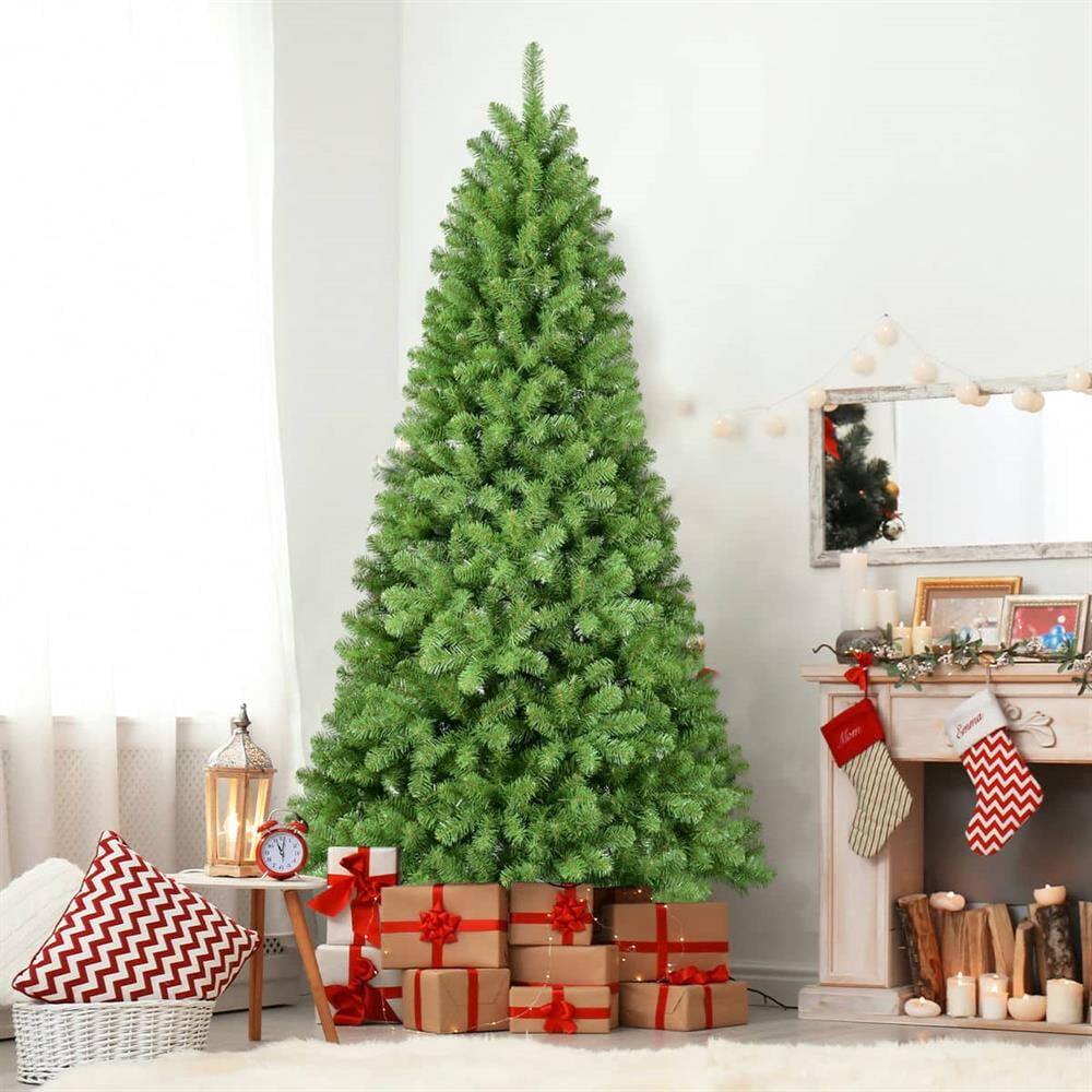 Alt View 1. Pefilos - 6ft Memory Wire Christmas Tree with 760 Tips, Hinged PVC Artificial Tree for Indoor Holiday Decor - Green.