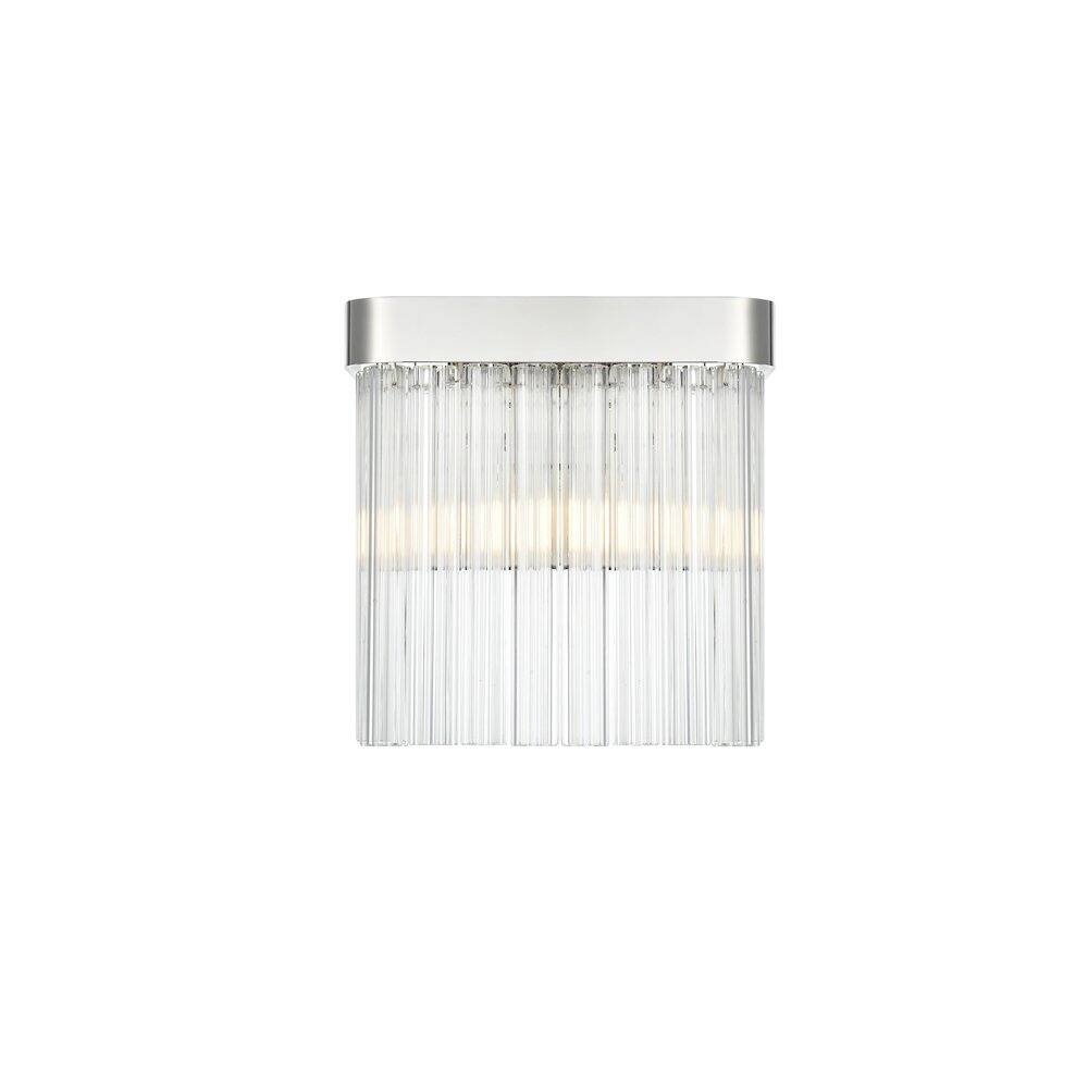 Left. Elegant Lighting - Harlow 9 Inch Wall Sconce In Chrome - Chrome And Clear.