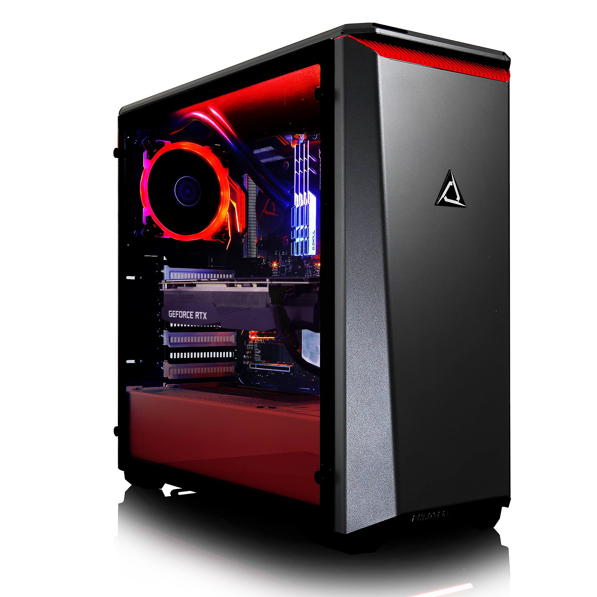 Front. CLX - SET Gaming Desktop - AMD Ryzen Threadripper - 32GB Memory - GeForce RTX 2080 Ti - 3TB HDD + 960GB SSD - Black.