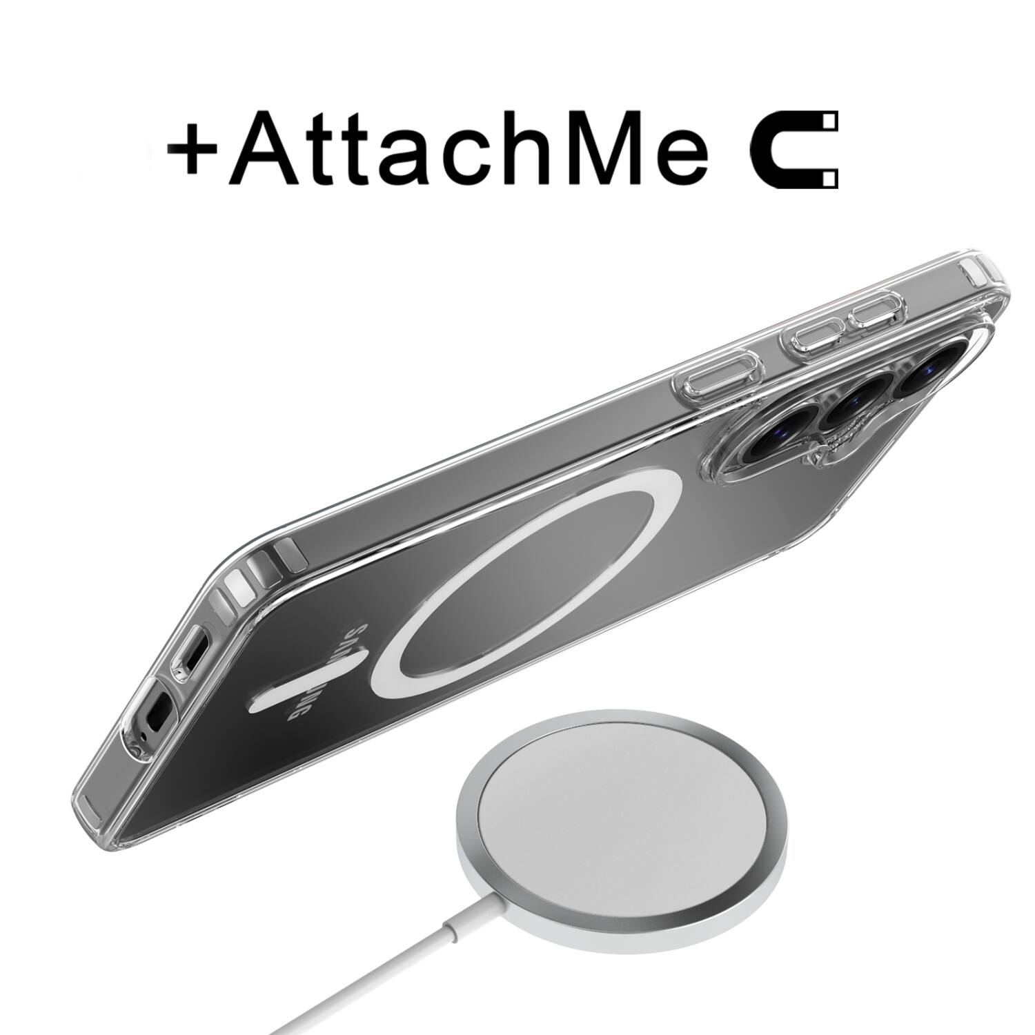 Alt View 4. BASELINE - baseline Clear Series MagSafe Case for Samsung Galaxy S26 Plus - Clear - Clear.