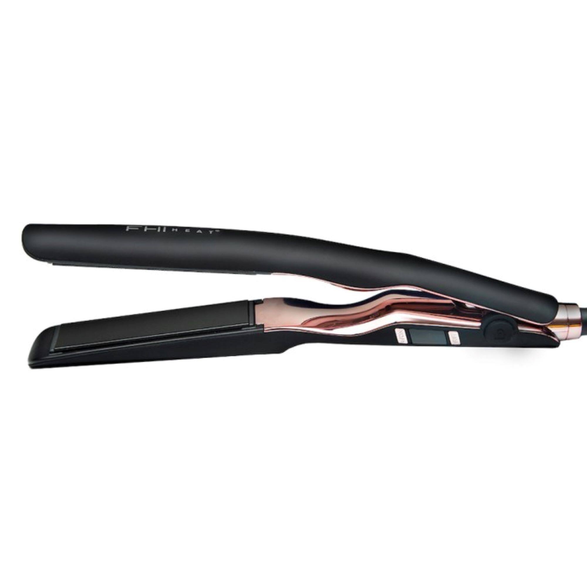 FHI Heat - The Curve Pro Styling Flat Iron 1” - for Smoothing and Straightening, All Hair Types - Black