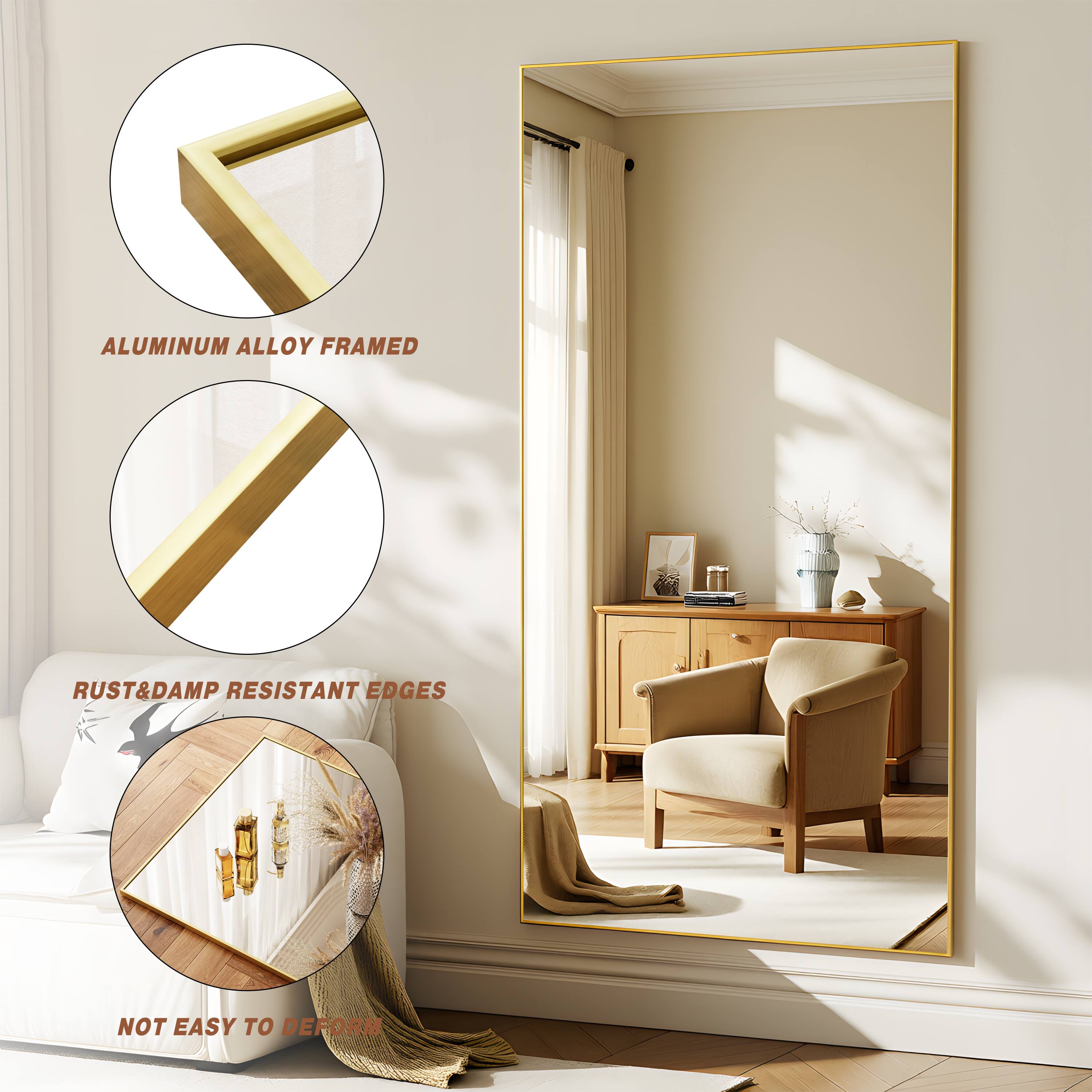 ALUMINUM ALLOY FRAMED  
RUST&DAMP RESISTANT EDGES  
NOT EASY TO DEFORM