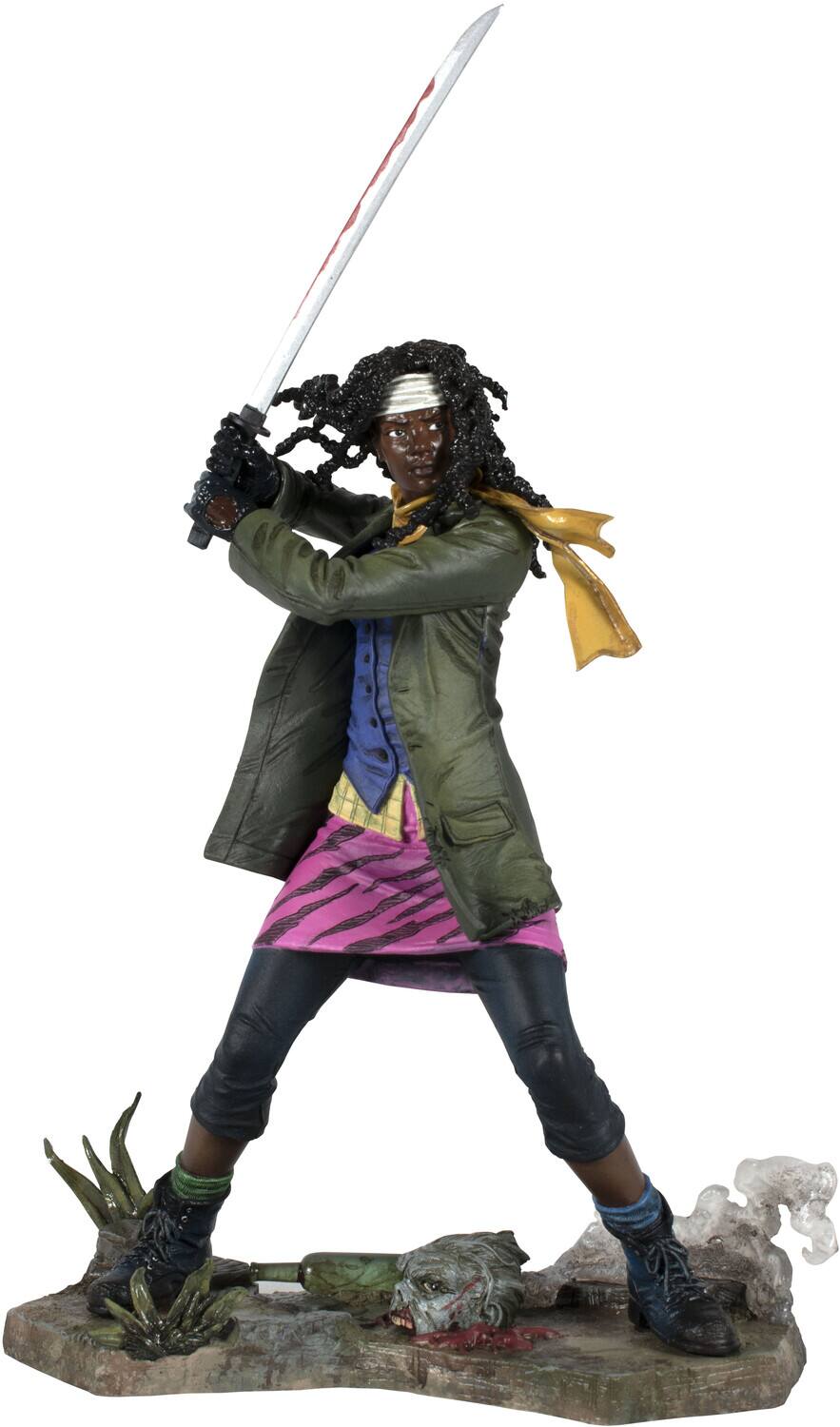 Alt View 1. Diamond Select Toys - Diamond Select - The Walking Dead - Gallery Michonne PVC Statue   - Collectibles - Multicolor.