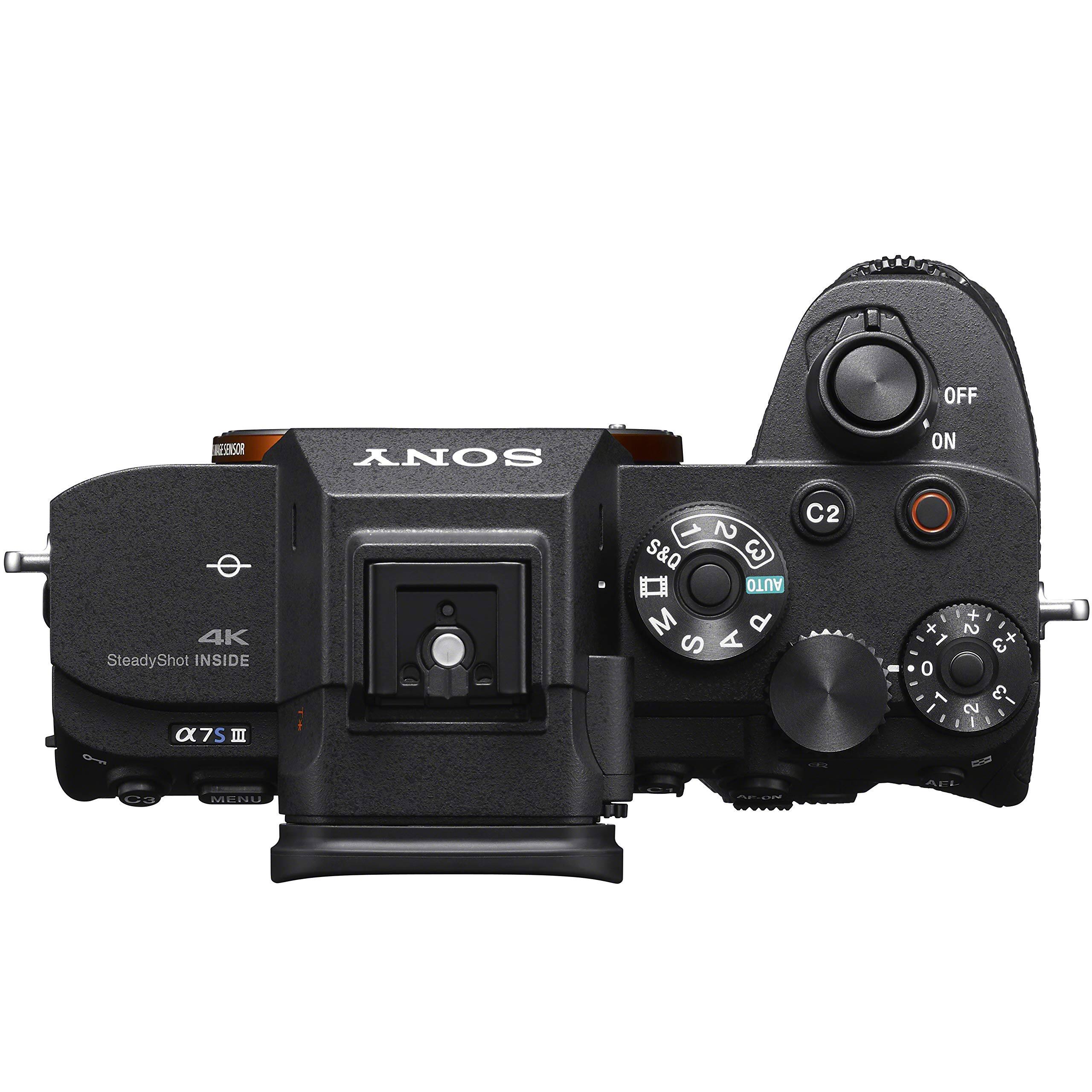 SONY  
α7S III  
4K SteadyShot INSIDE  

C2  
OFF ON  
M A S P  
1 2 3 4 5 6 7 8 9 10  
-2 -1 0 +1 +2 +3  
AUTO  
MENU  

AFL  
AF-ON
