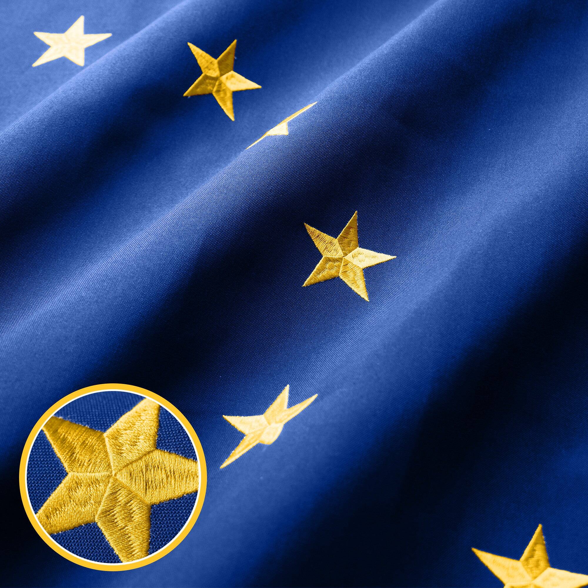 Angle. G128 - Alaska State Flag 4 x 6 ft Embroidered Spun Polyester Brass Grommets - Assorted Colors.