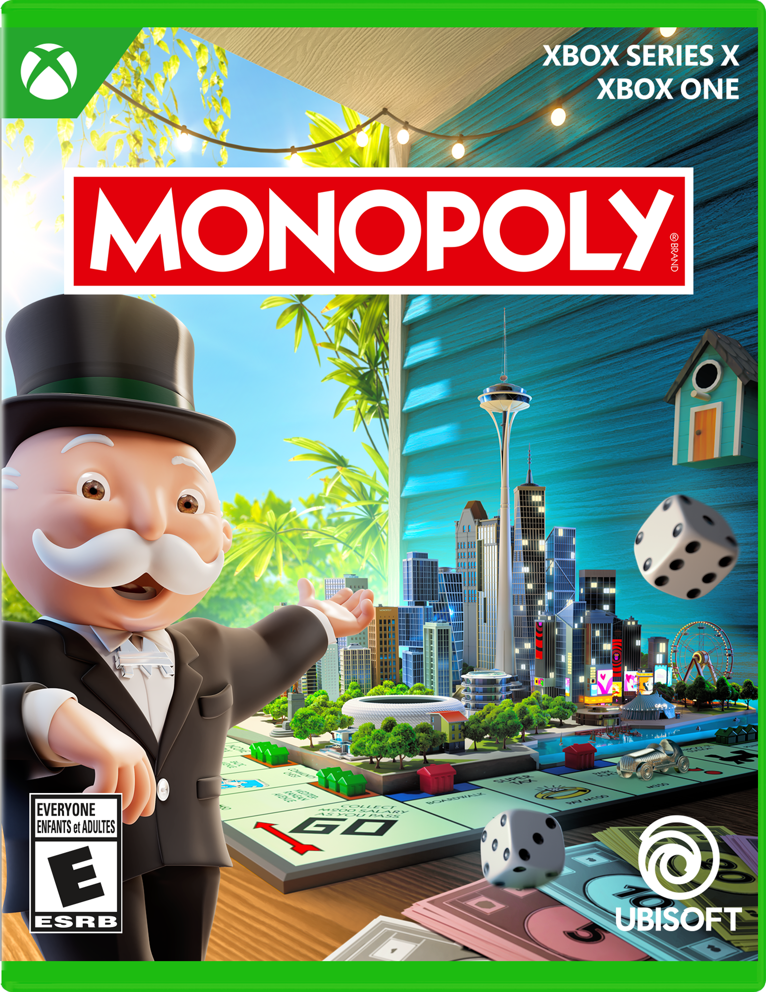 Xbox Series X Monopoly: Brand: Ubisoft. Age: Everyone. ESRB Rating: E. Monopoly is a game for everyone, from children to adults.