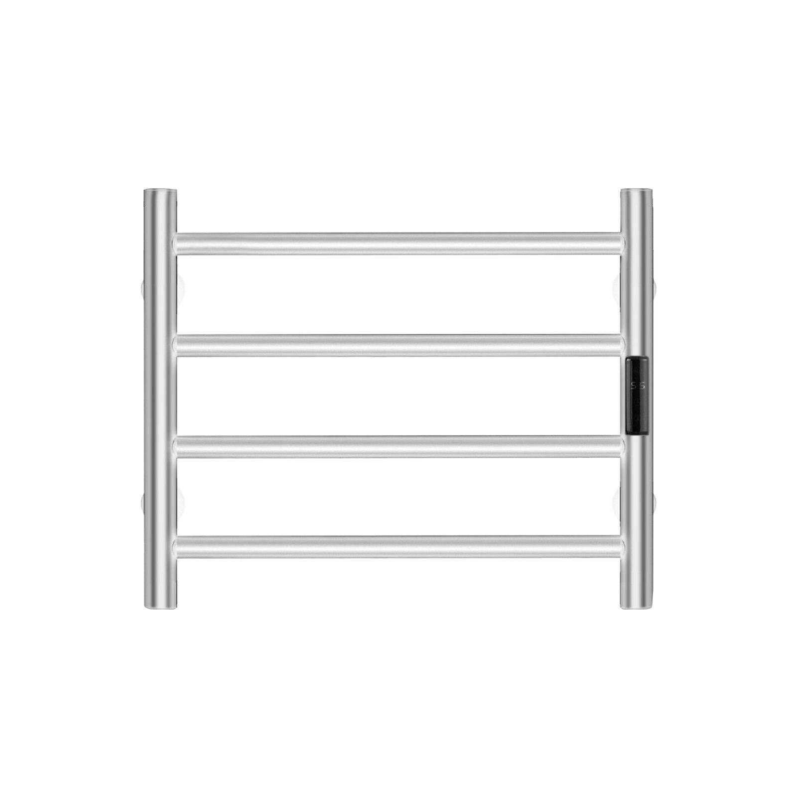 Alt View 10. Glintex - 4 Bars Towel Warmer Rack, Wall Mounted Heated Towel Dryer with Timer & Adjustable Temperature, Waterproof - Black.