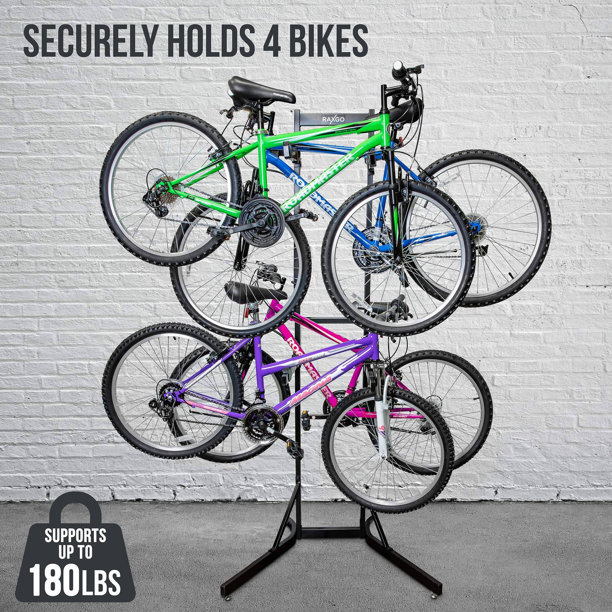 SECURELY HOLDS 4 BIKES, SUPPORTS UP TO 180LBS