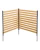 Front. VEVOR - Wood Privacy Fence, 38" W x 42" L, 2-Panel Slatted Air Conditioner Fence Screen, Pool Equipment Enclosure - Wood color.