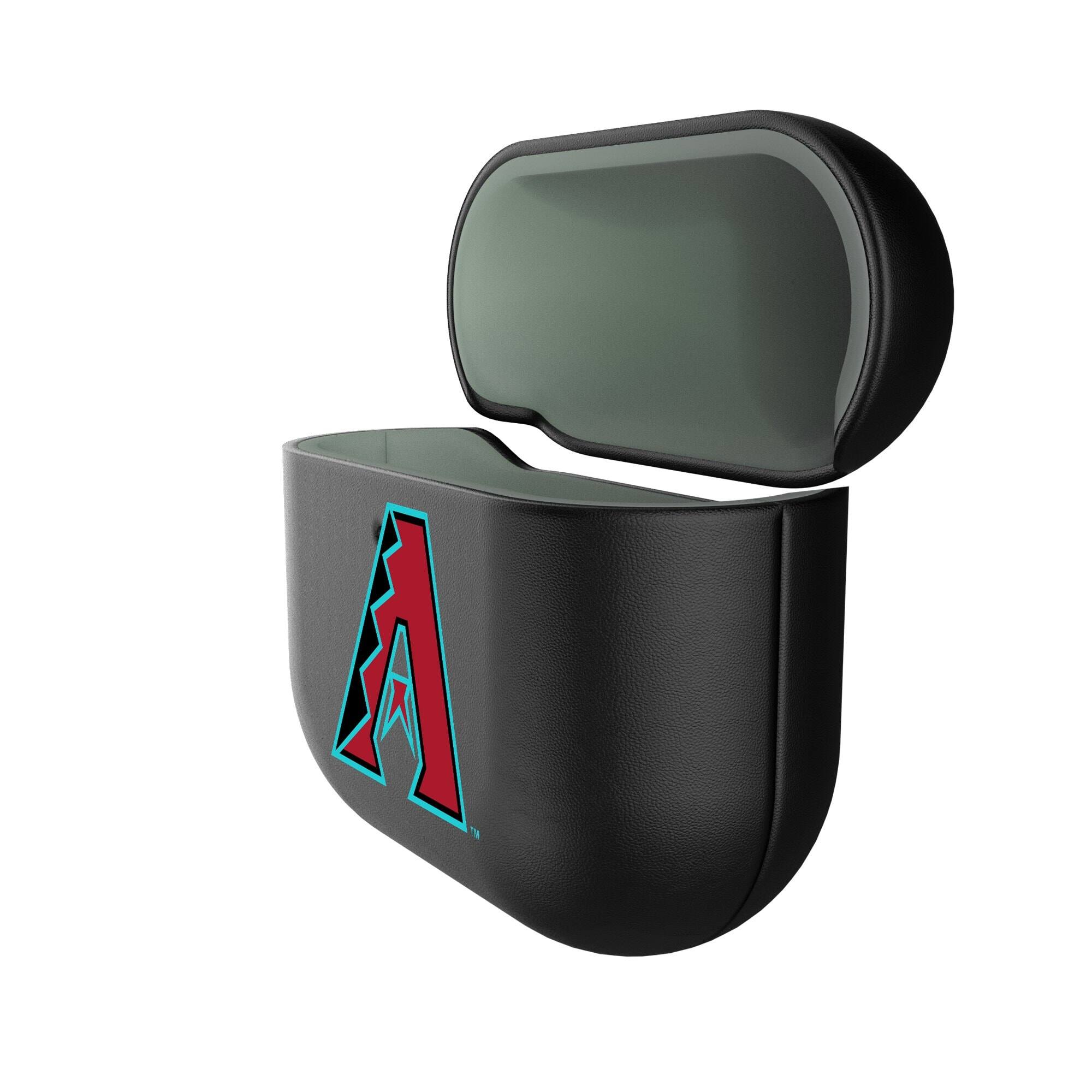 Alt View 1. Keyscaper - Arizona Diamondbacks Arizona Diamondbacks Insignia AirPods 4th Generation Case Cover - No Size - Black.