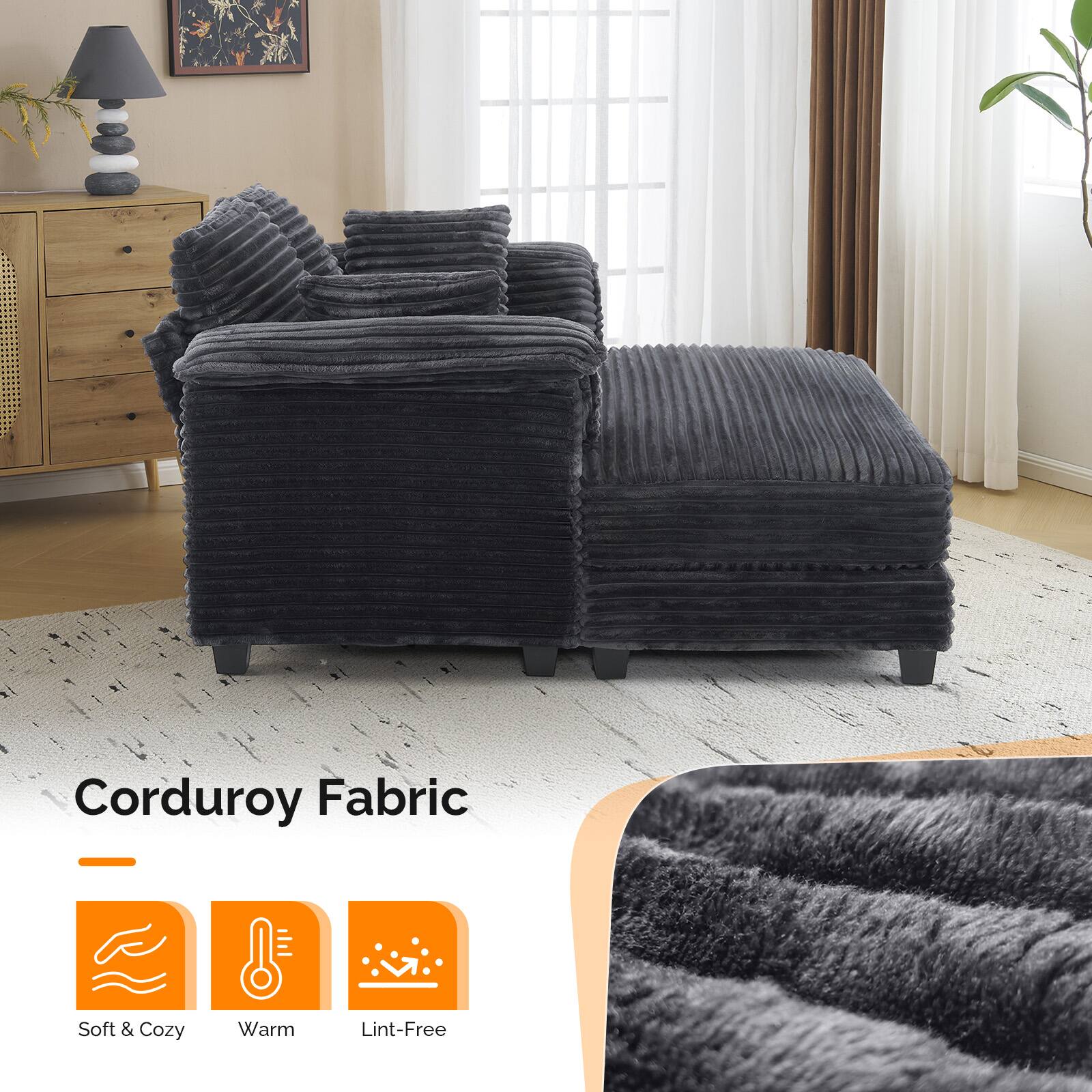 Corduroy Fabric

- Soft & Cozy
- Warm
- Lint-Free