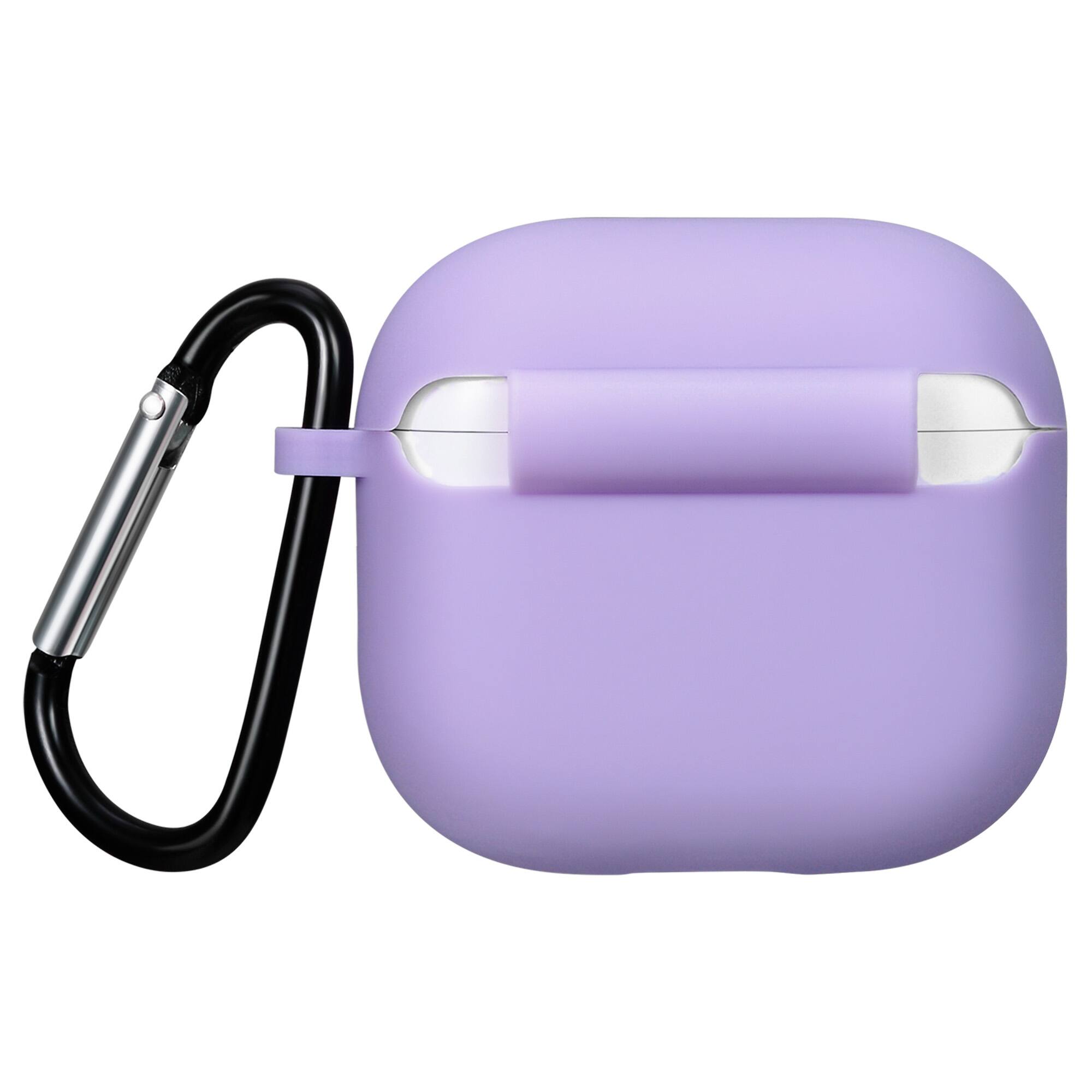 Back. Vena - Case for Apple AirPods 4 Case Silicone Cover For AirPods Gen 4 Case 4th Generation, Supports Wireless Charging, Purple - Purple.