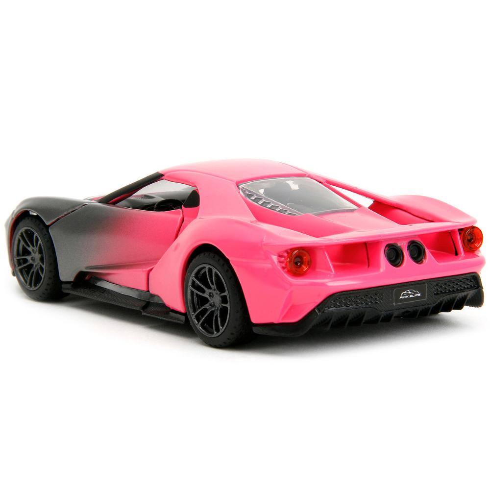 Alt View 1. Jada - 2017 Ford GT Gray Metallic and Pink Gradient "Pink Slips" Series 1/32 - Gray Metallic and Pink Gradient.
