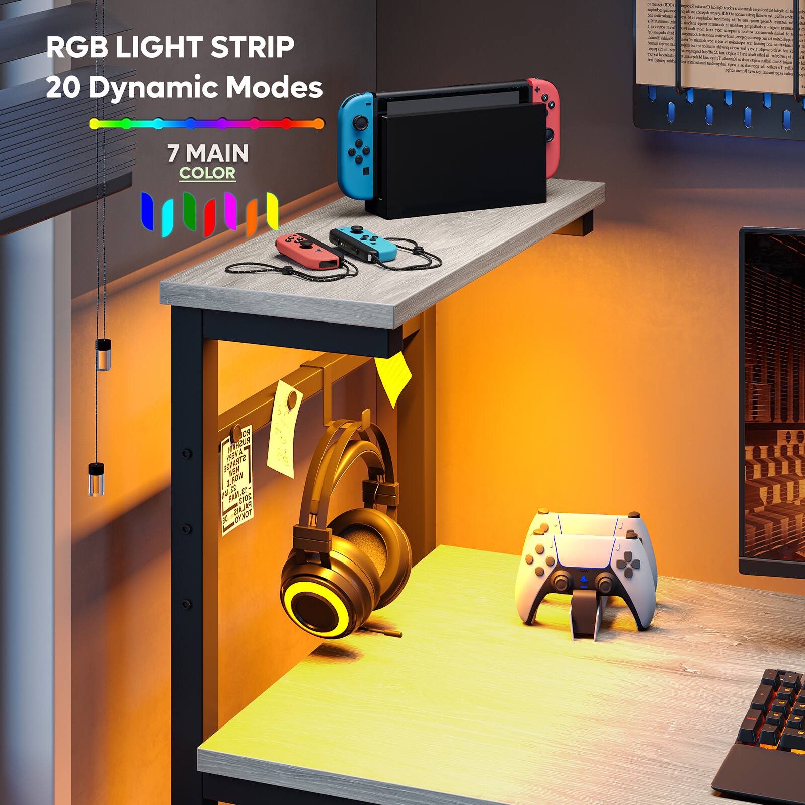 RGB LIGHT STRIP  
20 Dynamic Modes  
7 MAIN COLOR