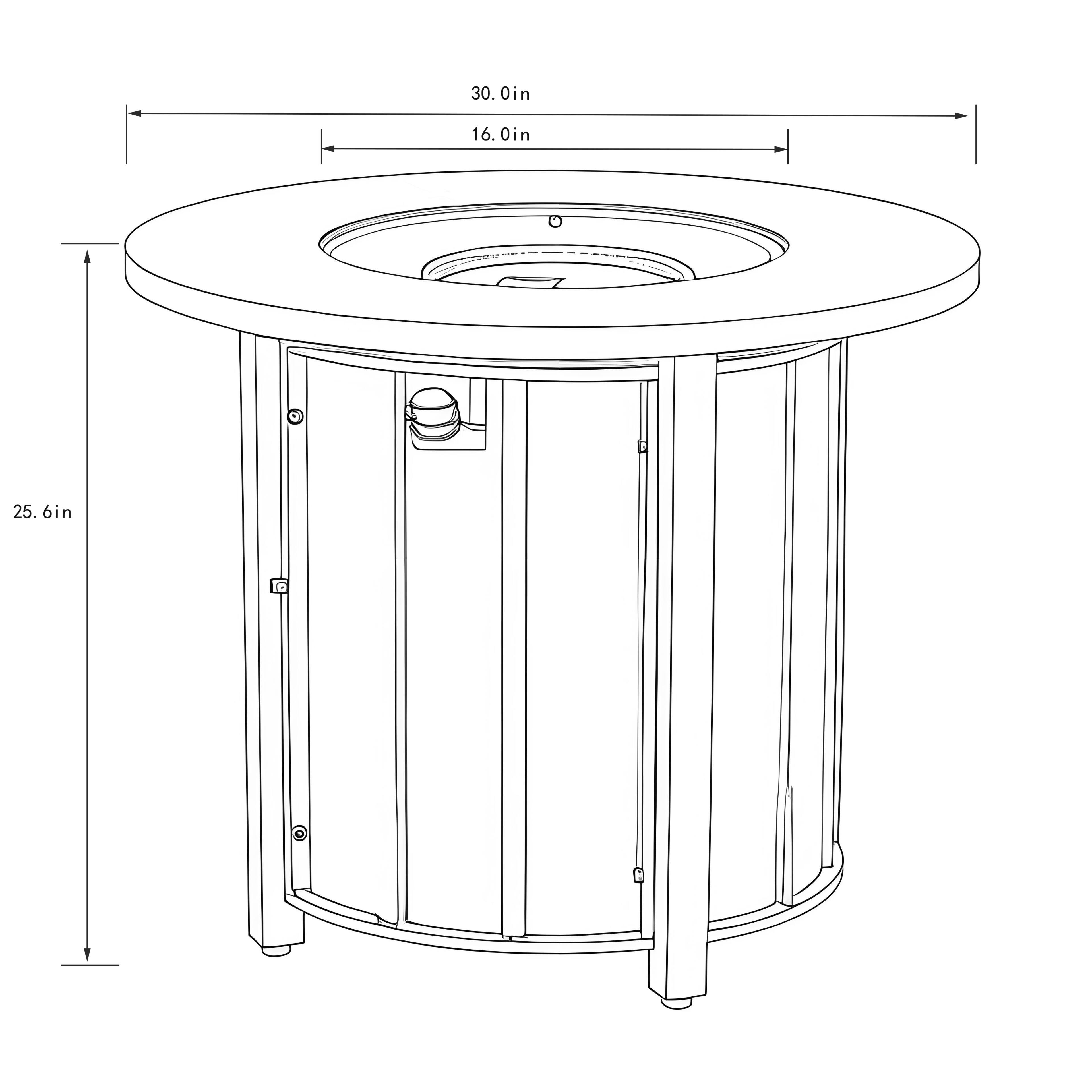30.0 in  
16.0 in  
25.6 in