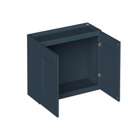 Boyel Living - 33-in W x 18-in H x 12-in D Shaker RTA Kitchen Wall Cabinet with Soft-Close - Charcoal Blue