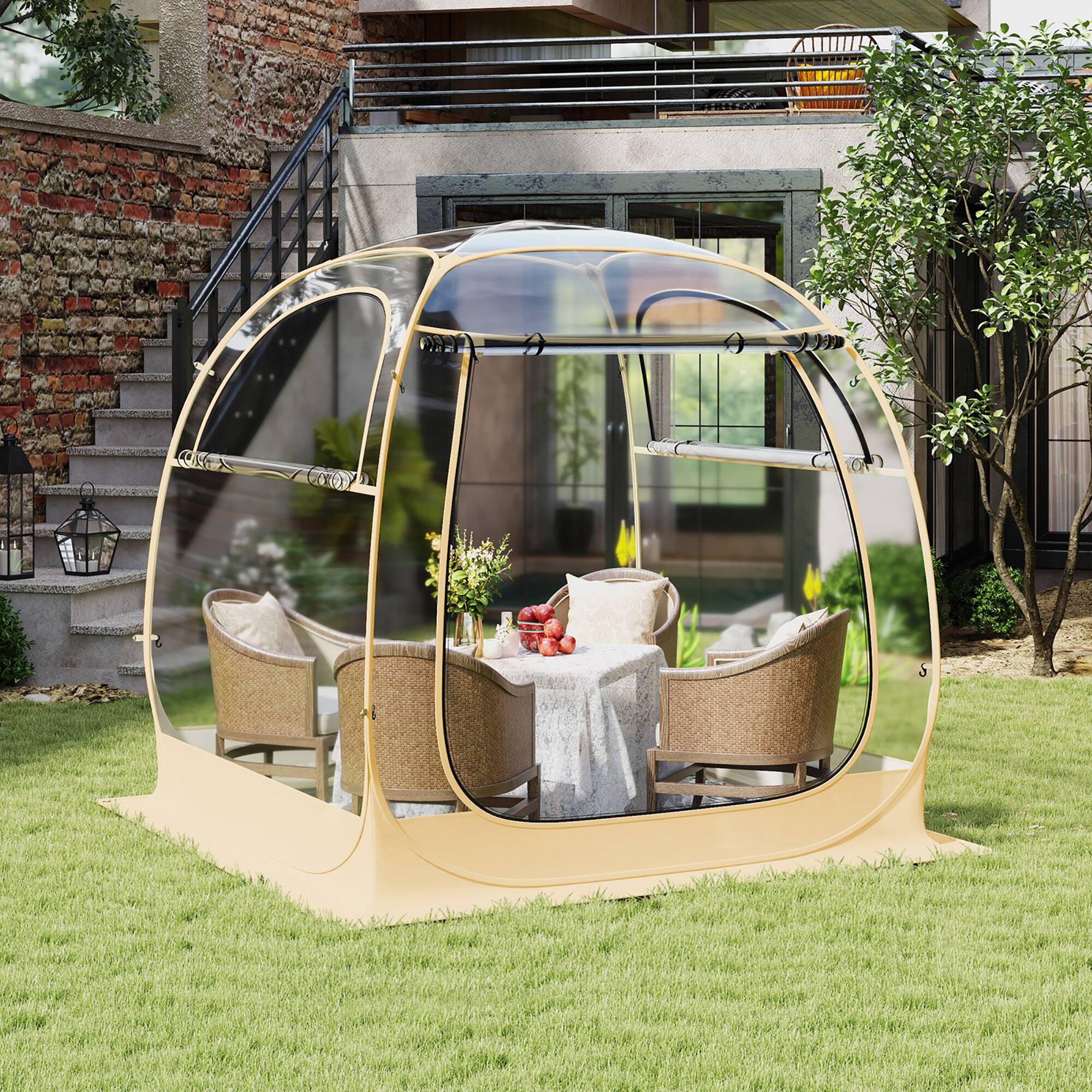 Alt View 1. Gymax - Gymax 6 x 6 FT Instant Pop up Tent Weatherproof Shelter Sports Tent for 5-6 People - Transparent.