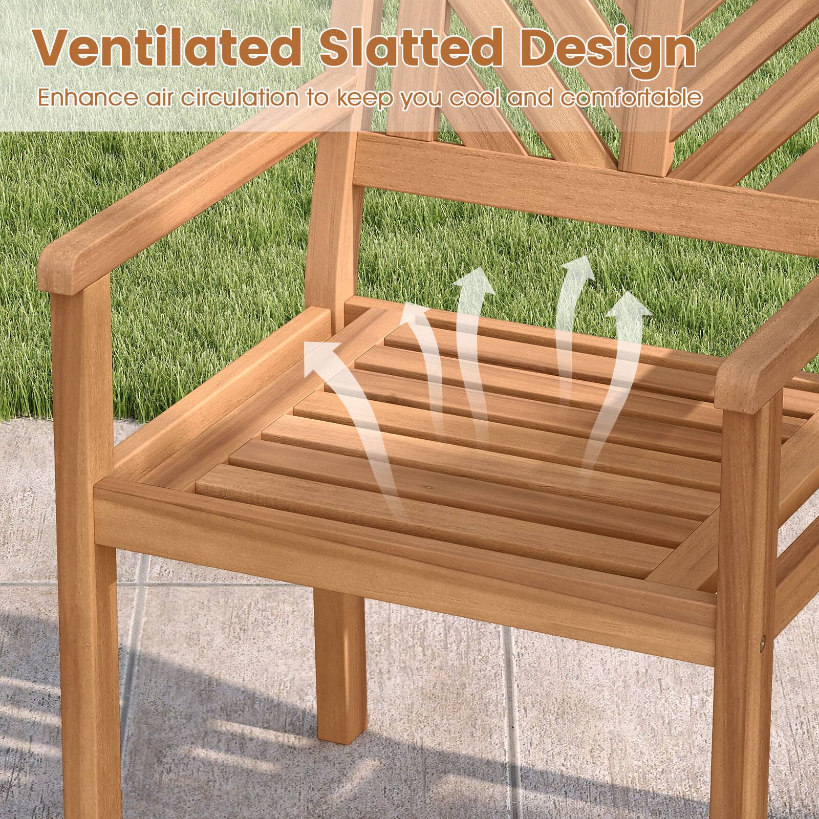 Ventilated Slatted Design  
Enhance air circulation to keep you cool and comfortable
