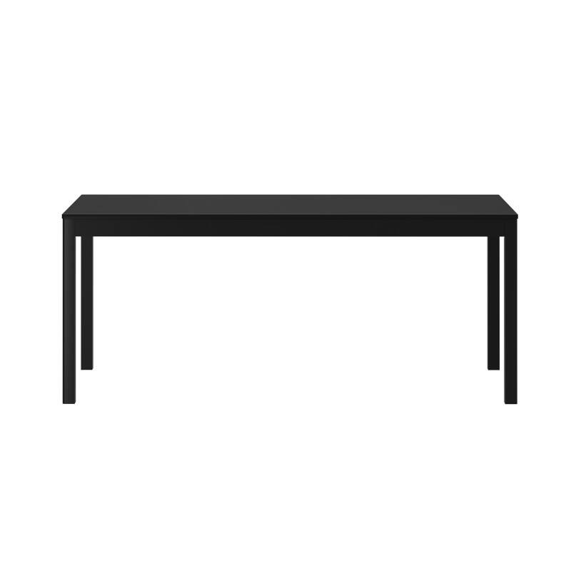 Alt View 4. Grain & Grove - Rectangular Dining Table (72in / 1830mm), Black - Black.