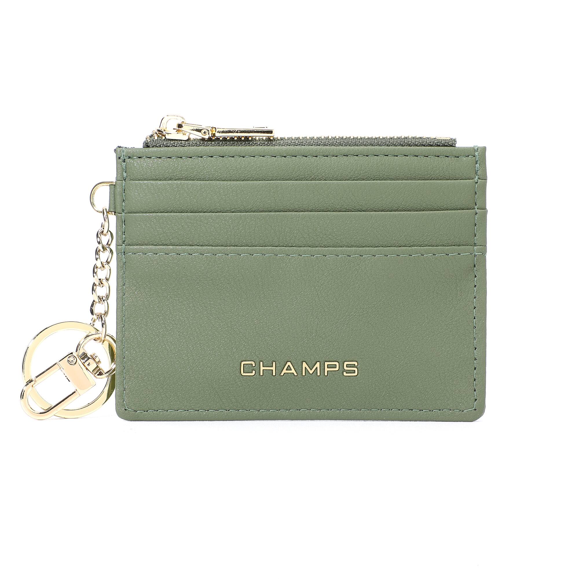 Front. Champs - Iconic Collection Keychain Cardholder - Green.
