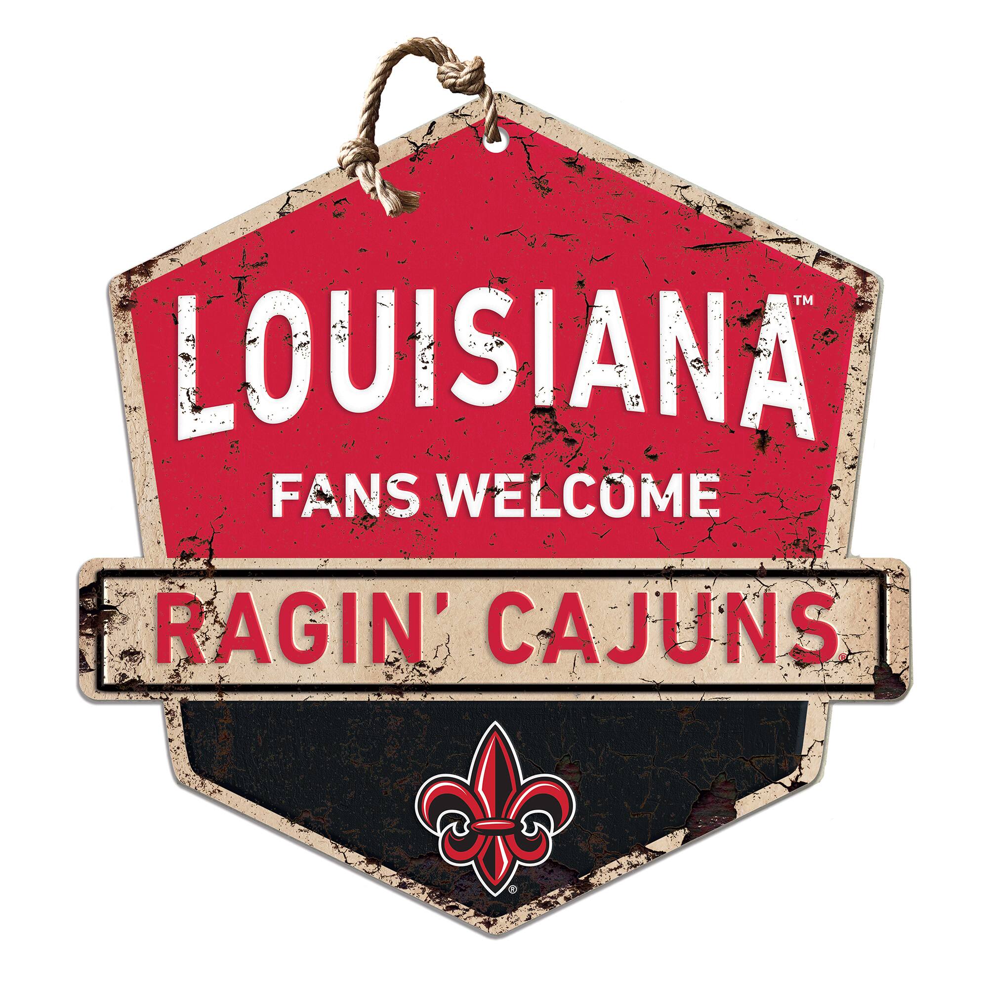 Louisiana Ragin' Cajuns Fans Welcome Sign