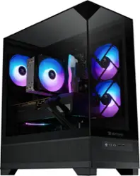 iBUYPOWER - Element SE Gaming Desktop PC - AMD Ryzen 5 8400F, AMD Radeon RX 6600 8GB, 16GB DDR5 RGB,1TB NVMe - Black - Front_Zoom