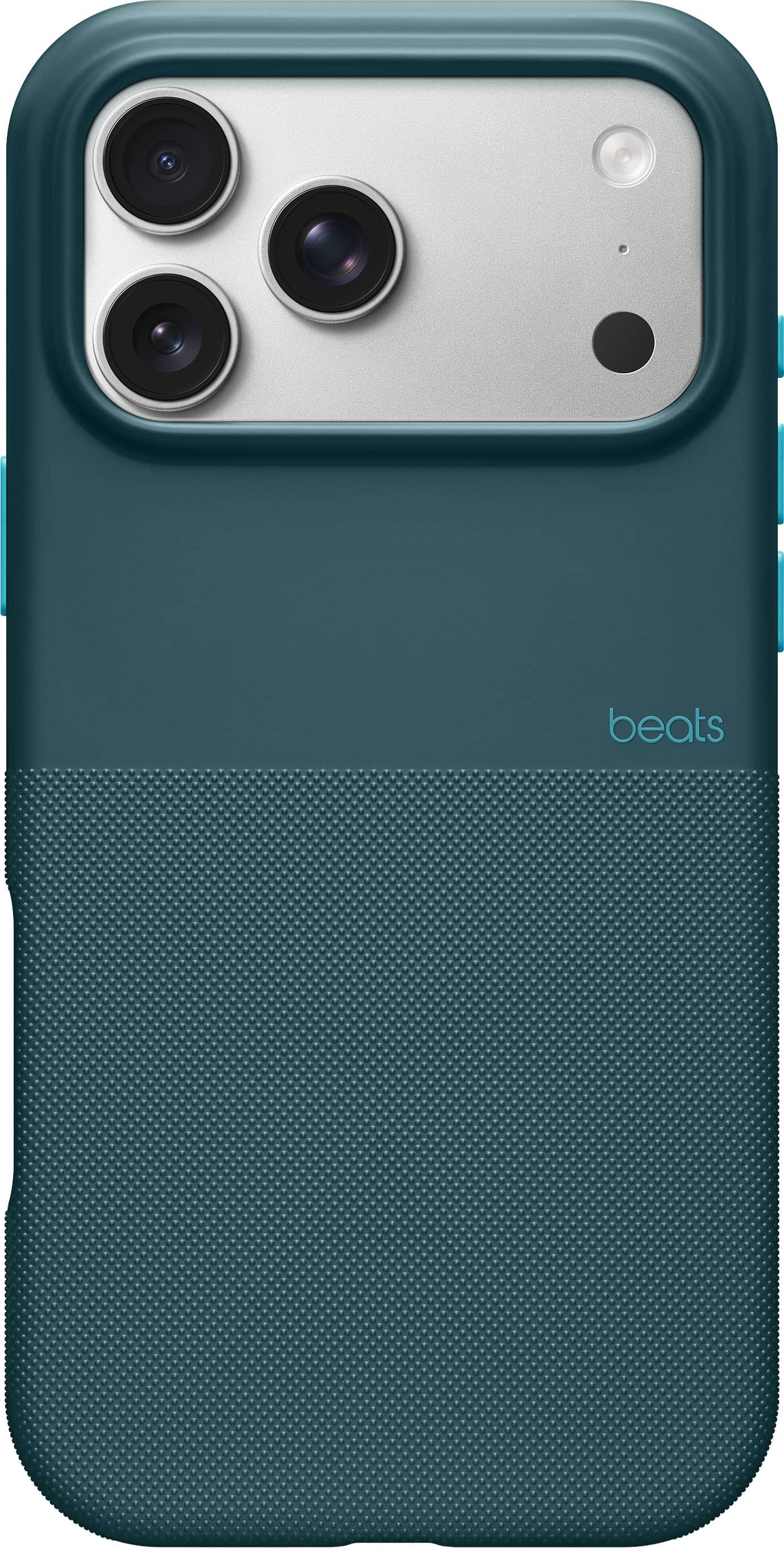 Front. Beats - iPhone 17 Pro Max Rugged Case with MagSafe and Camera Control - Rocky Blue.