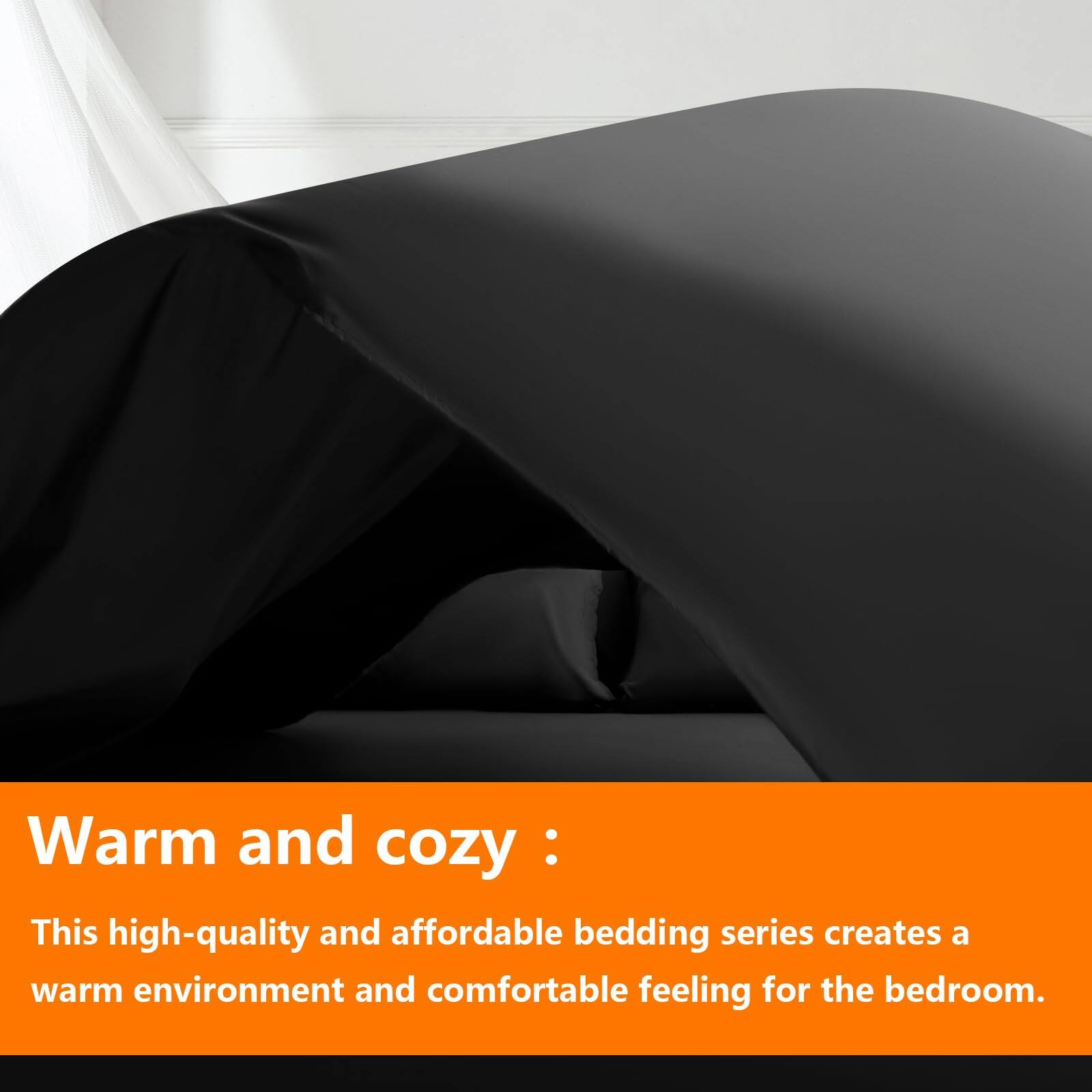 Warm and cozy:

This high-quality and affordable bedding series creates a warm environment and comfortable feeling for the bedroom.