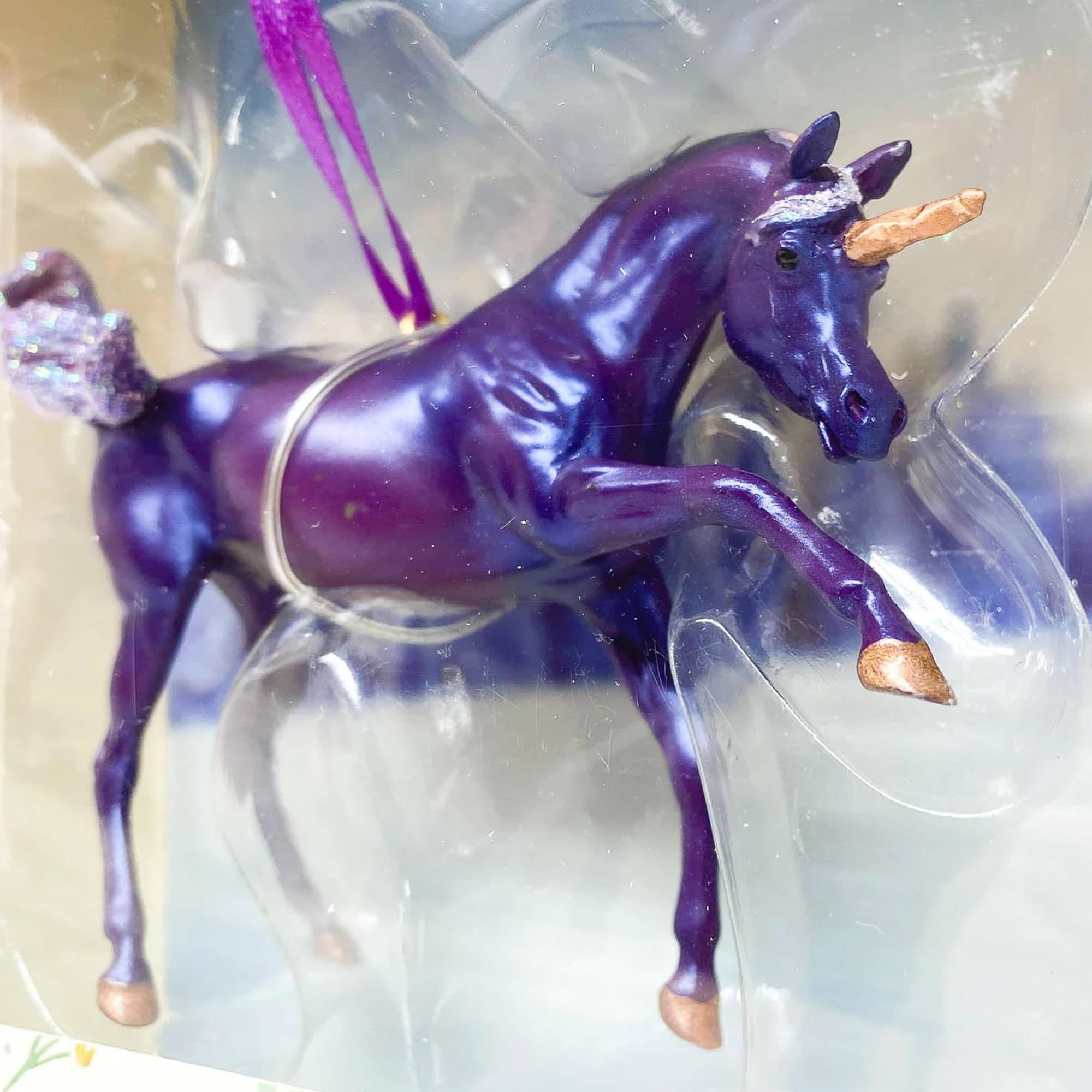 Alt View 2. Breyer - Breyer 2022 Holiday Unicorn Ornament | Tyrian - Purple.