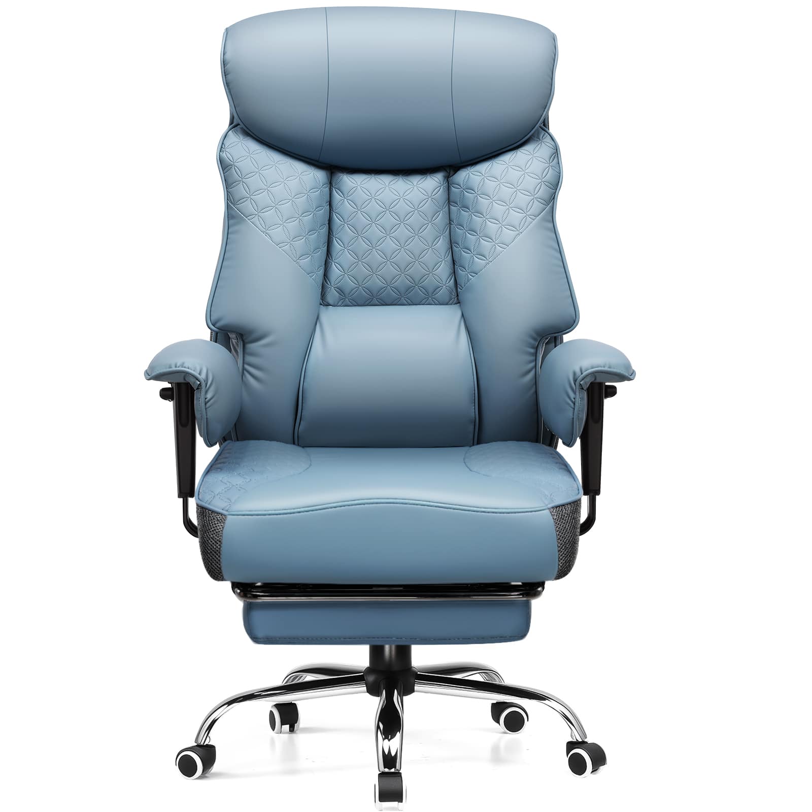 GTPlayer - 400 LBS Wide Ergonomic Gaming Chair with Deluxe Embossing Designed Big and Tall Office Chair - Blue